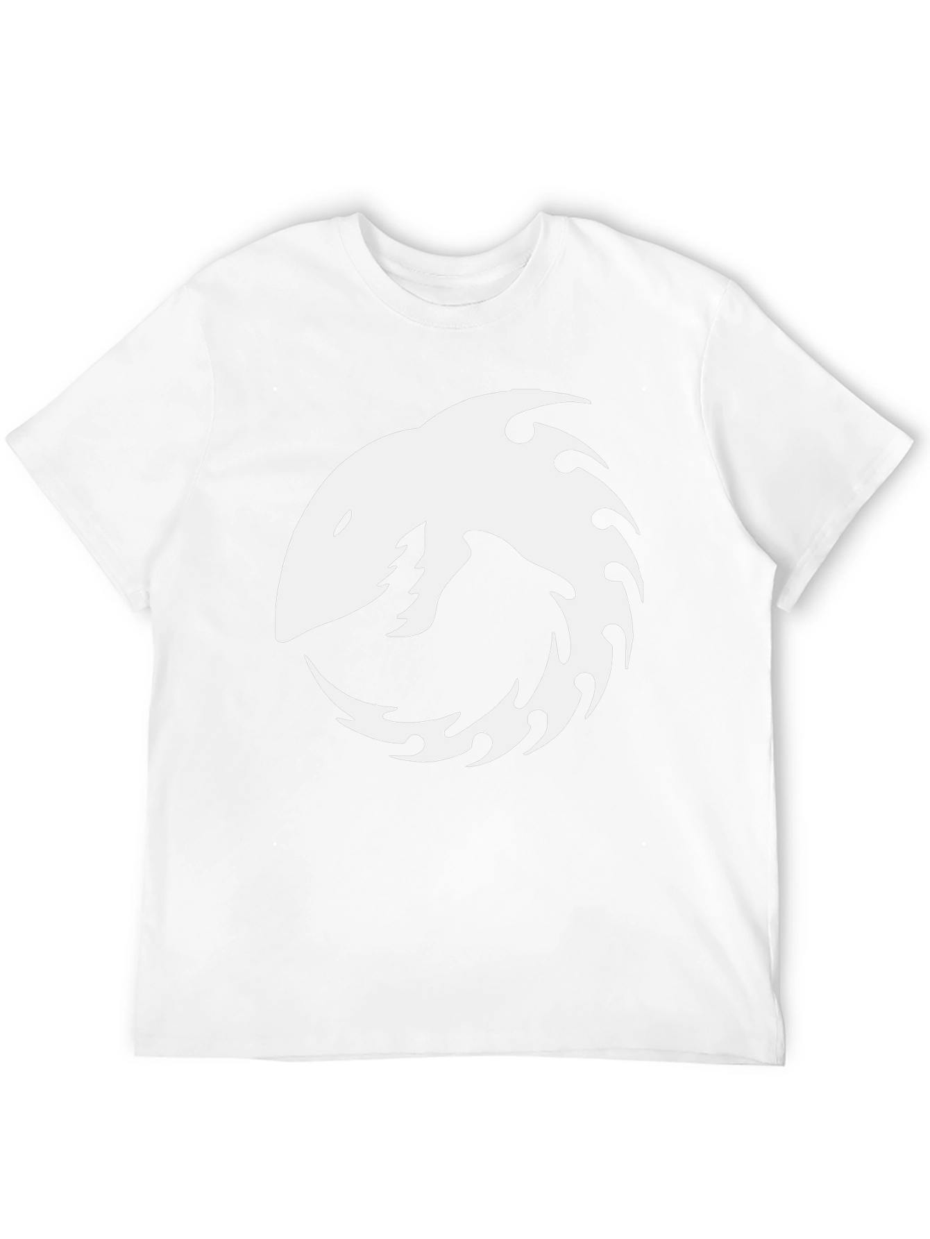 Shark Yin Yang Graphic Tee - Black Cotton T-Shirt