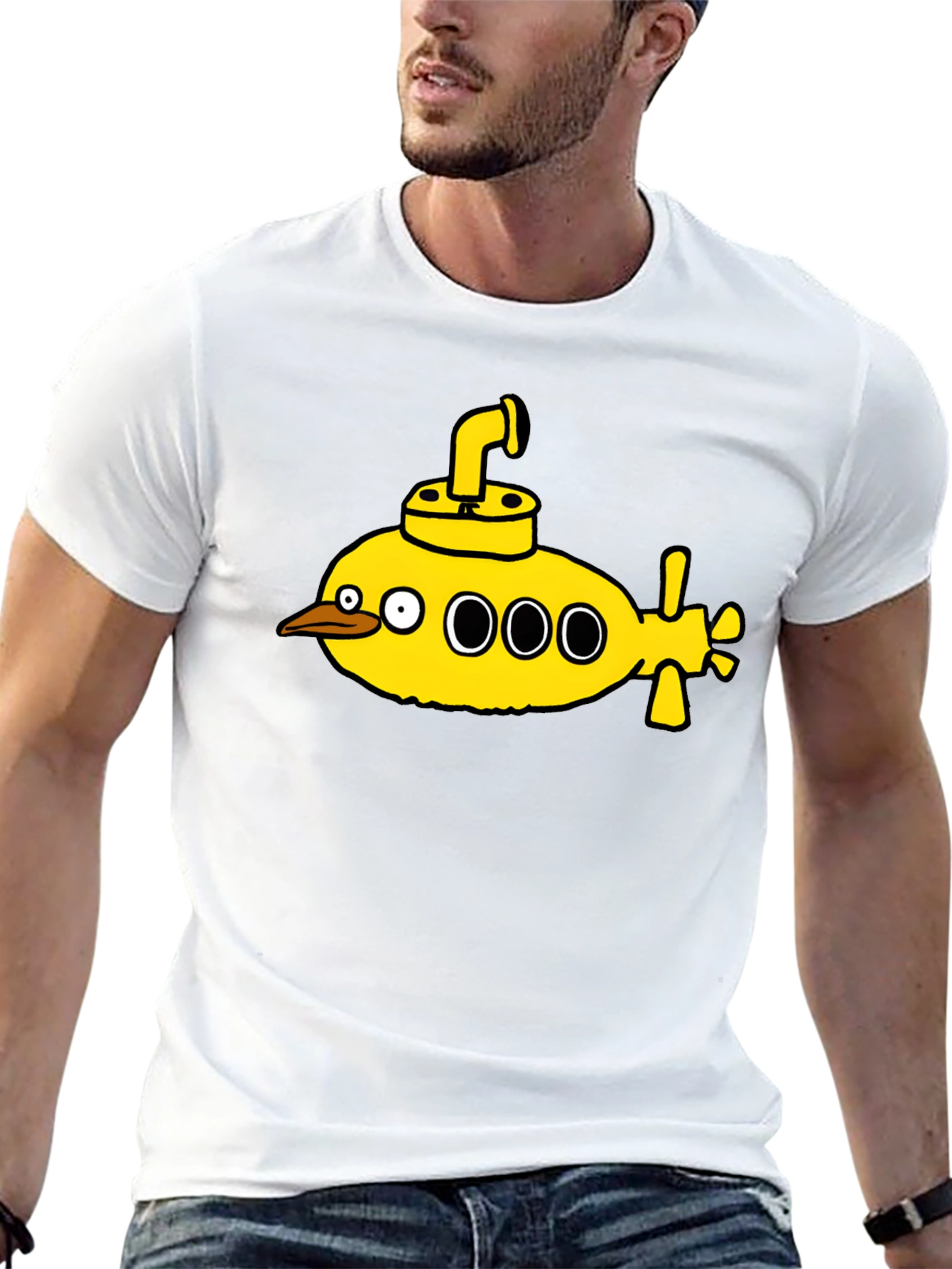 Yellow Submarine Bird T-Shirt - Quirky Graphic Tee