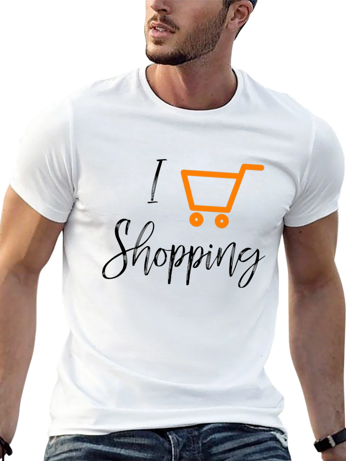 I Love Shopping Black T-Shirt