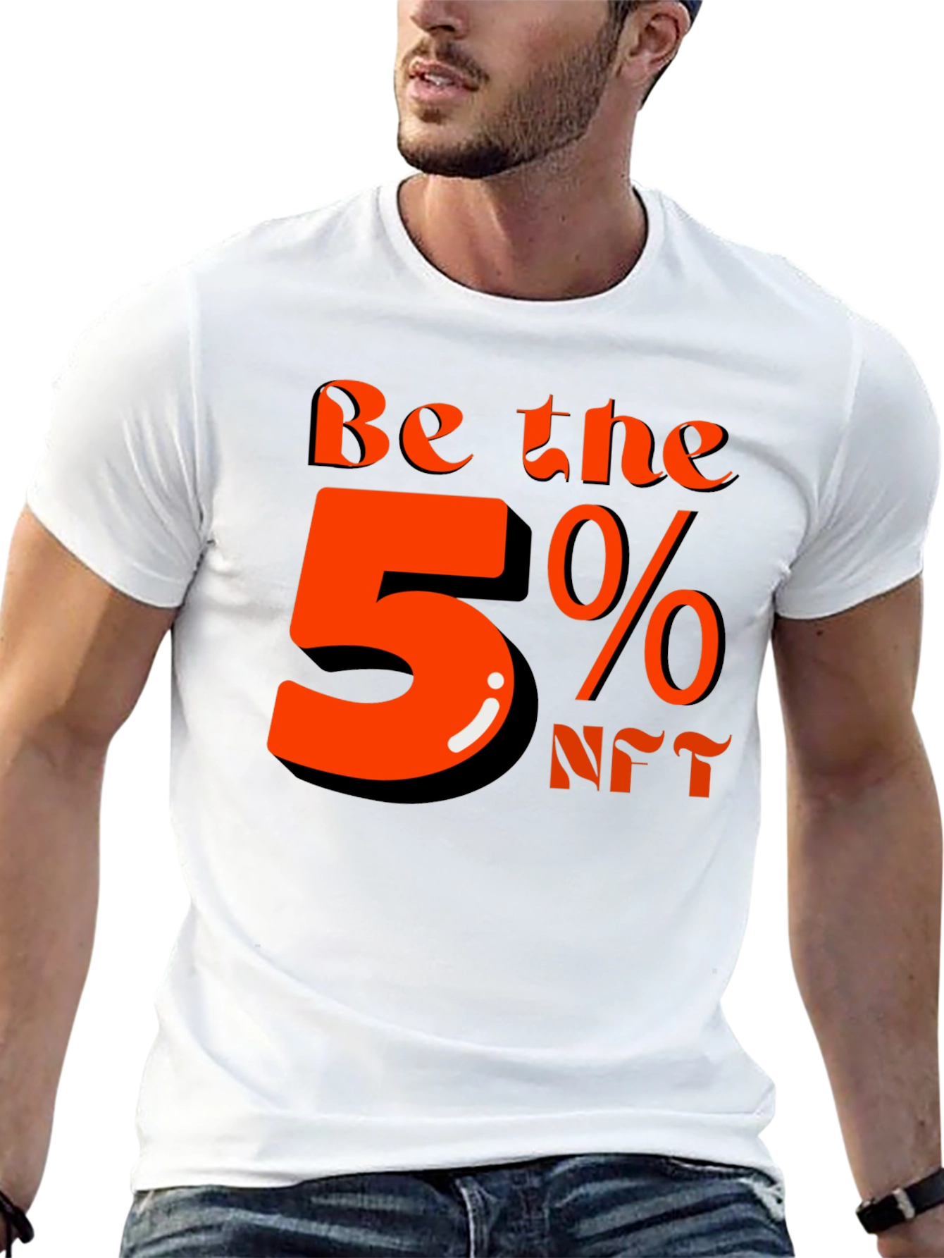 Be the 5% NFT Graphic T-Shirt - Black