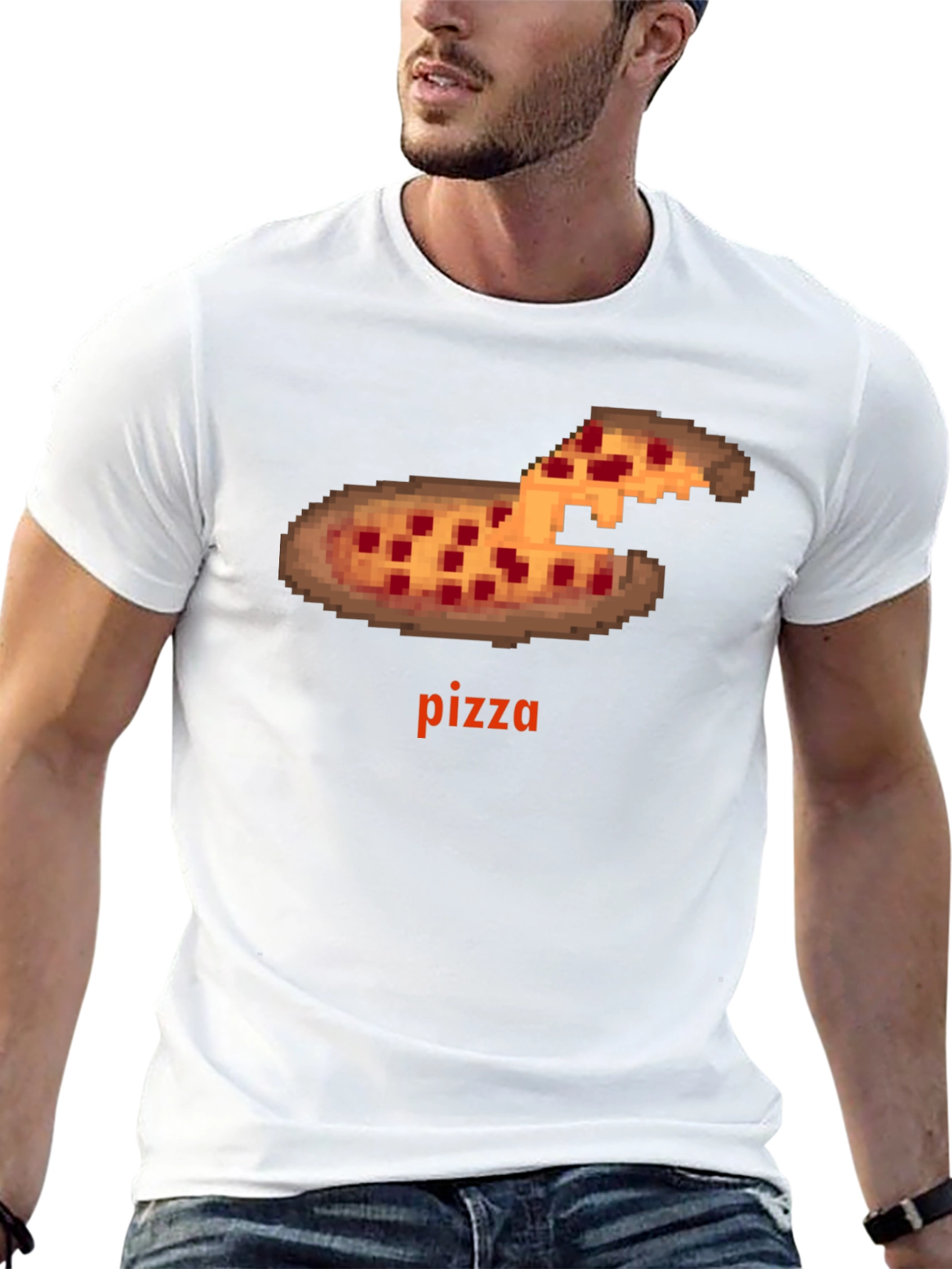 Pixel Pizza Graphic Tee - Gamer Style T-Shirt