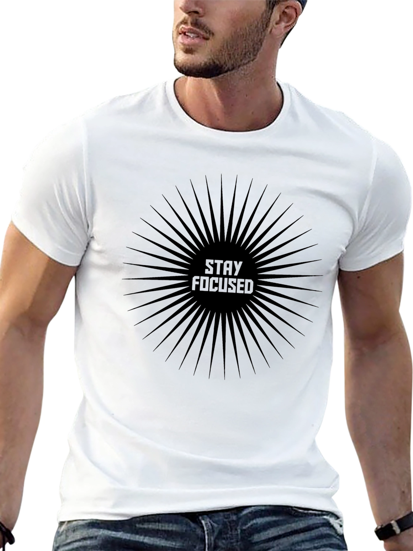 Stay Focused Graphic Tee - Premium Cotton T-Shirt