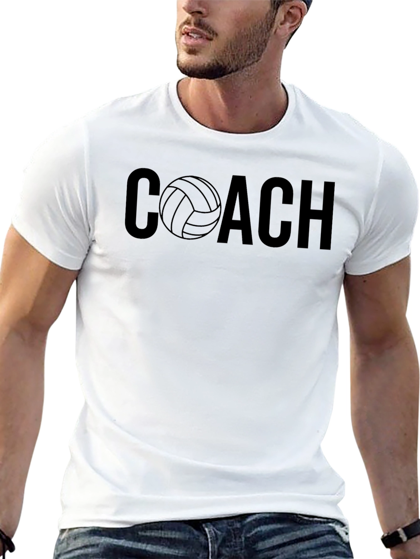 Volleyball Coach T-Shirt - Classic Black