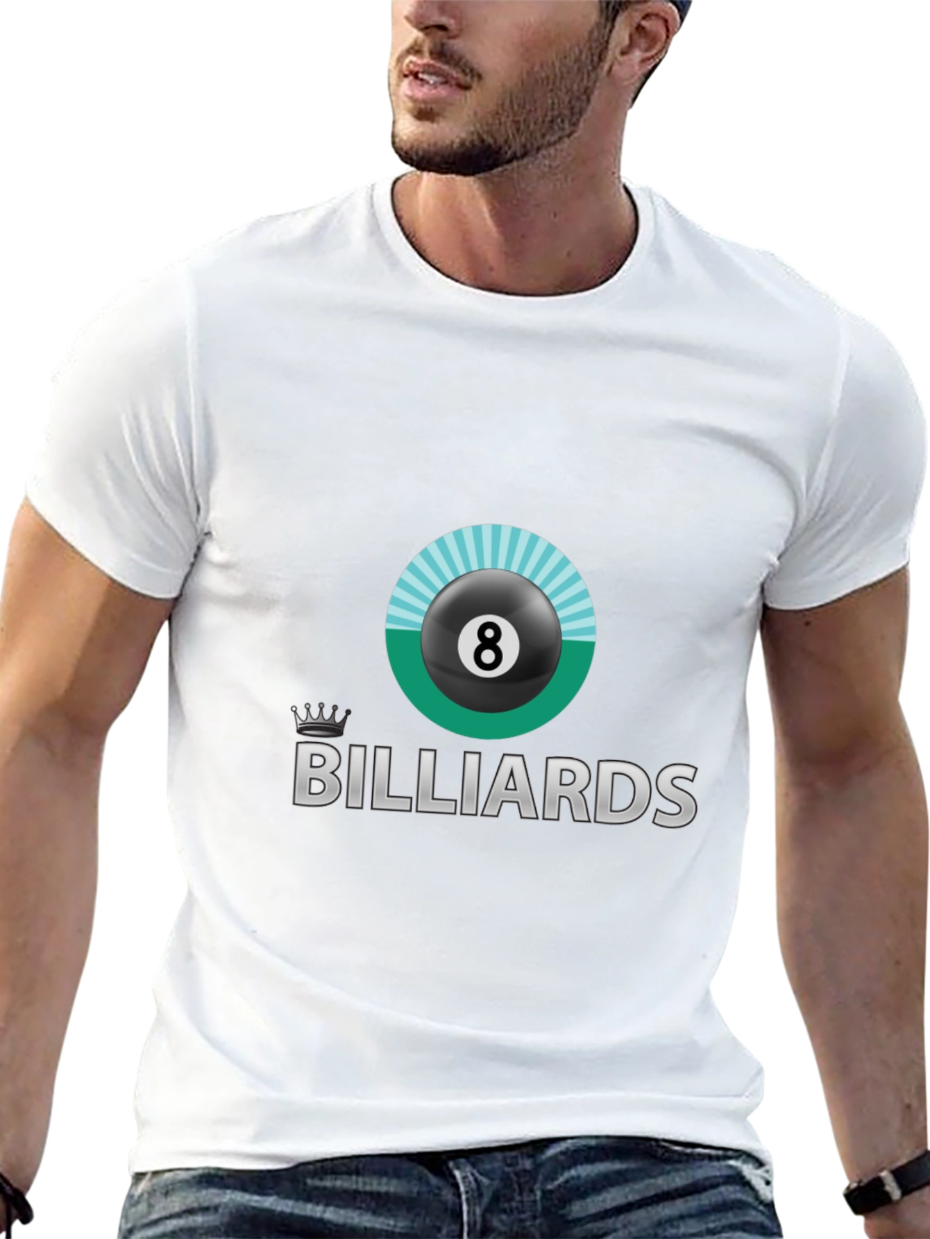 Billiards Eight Ball Graphic T-Shirt