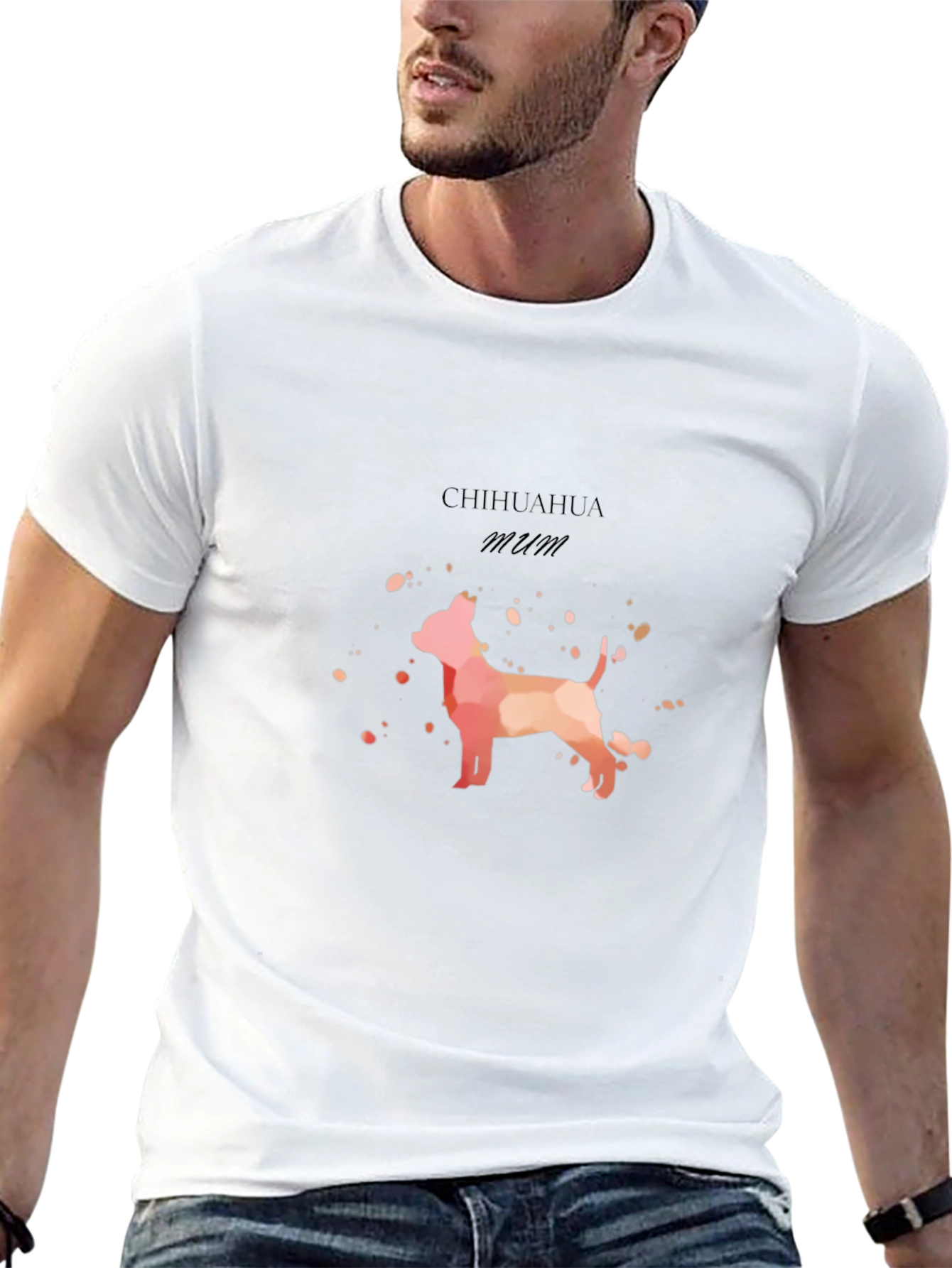 Chihuahua Mum Graphic T-Shirt - Black