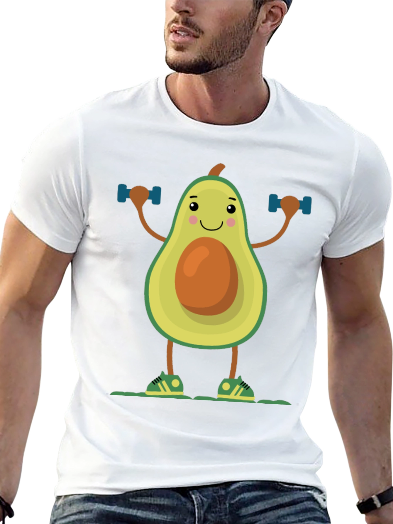 Funny Avocado Gym Workout T-Shirt