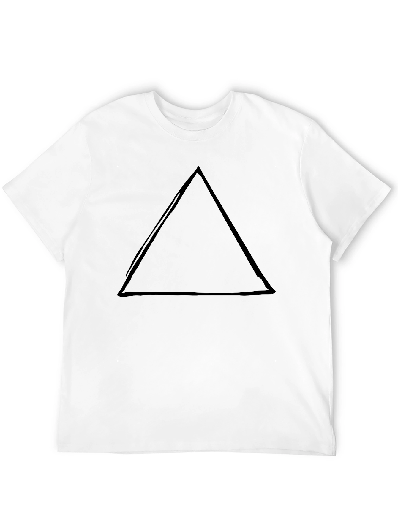 Minimalist Black T-Shirt with Triangle Design