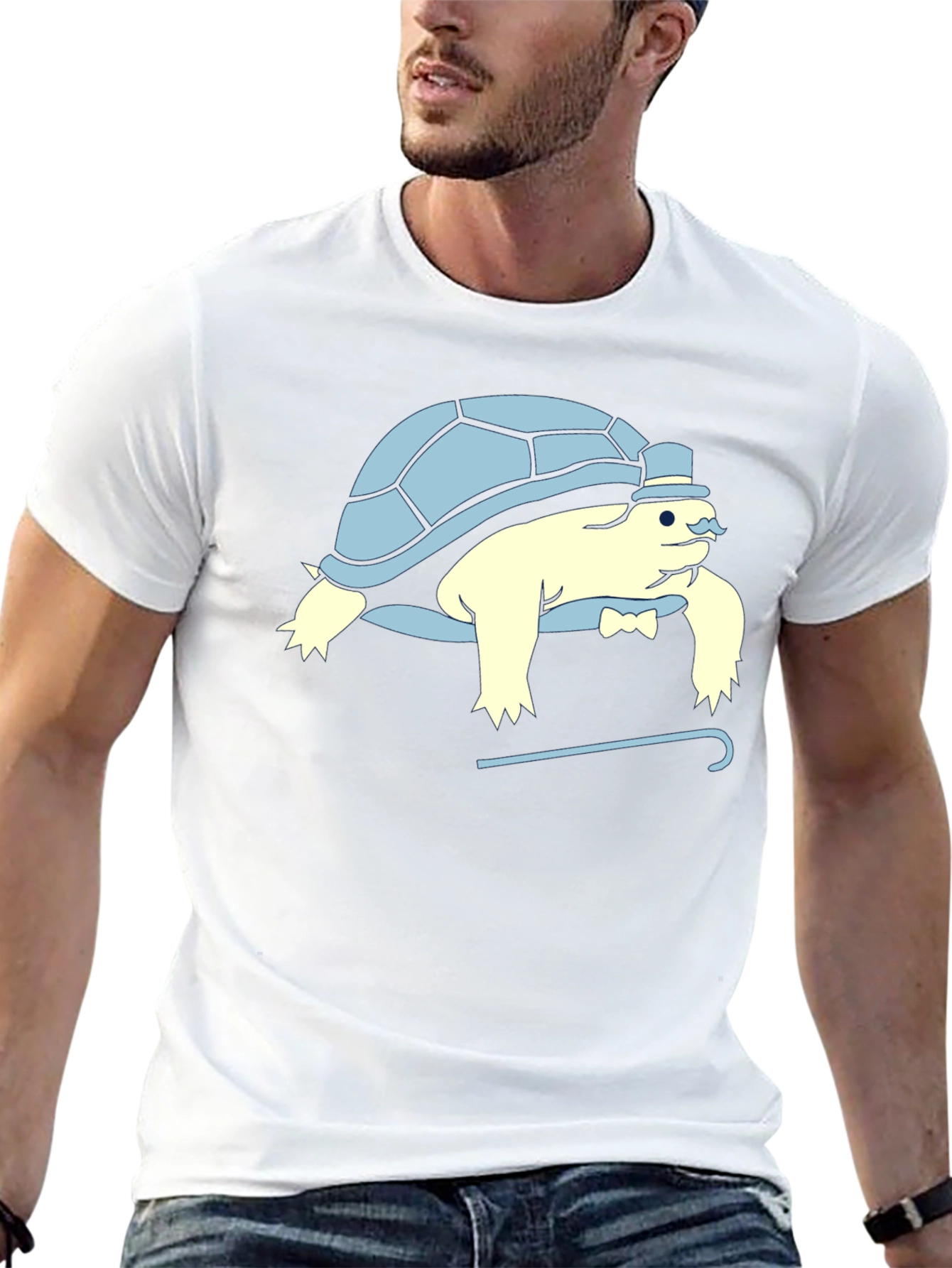 Dapper Turtle Graphic T-Shirt - Gentlemanly Reptile