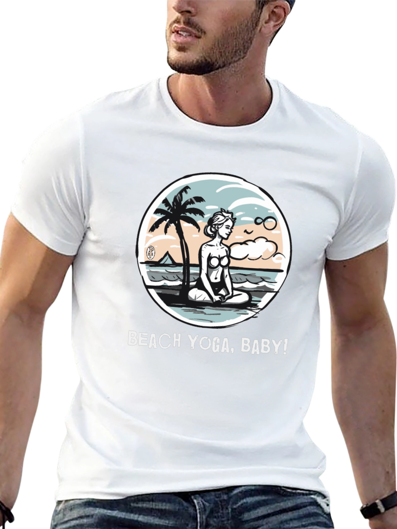 Beach Yoga T-Shirt - Relax & Meditate!