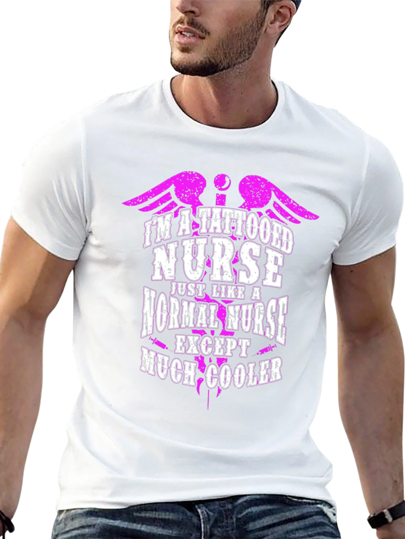 Tattooed Nurse Novelty Graphic T-Shirt