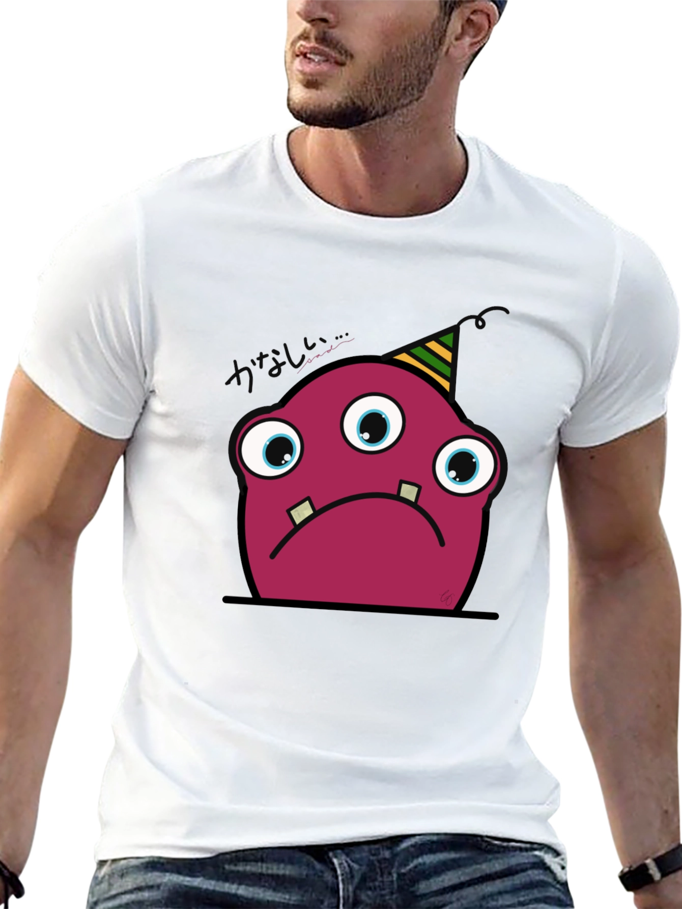 Sad Monster Tee - Unique Graphic T-Shirt