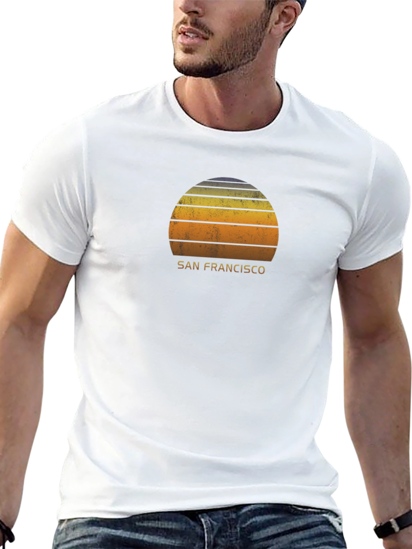 San Francisco Sunset Graphic Tee - Retro Style