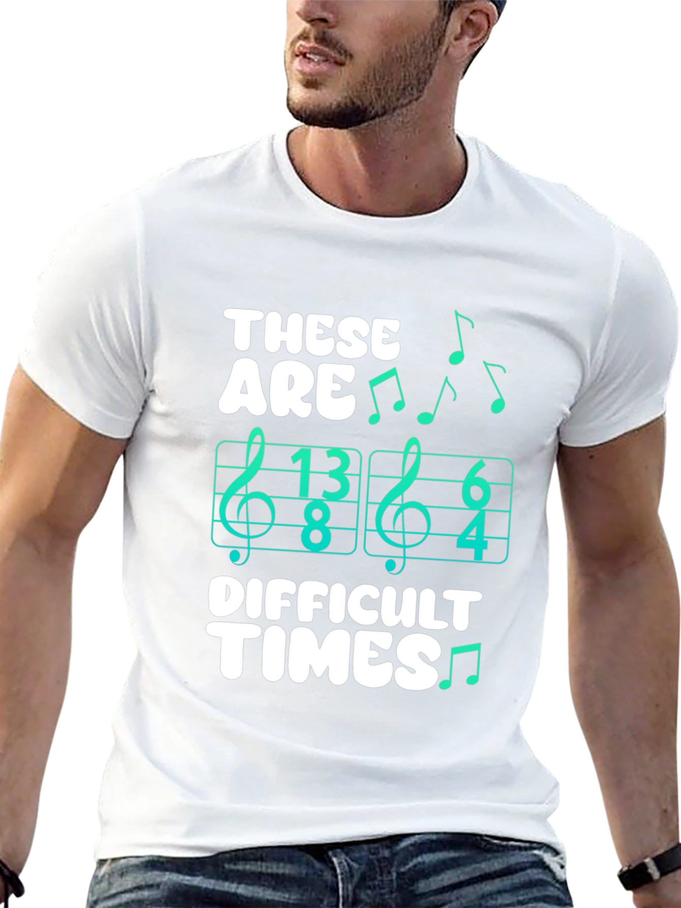 These are Difficult Times Music Pun T-Shirt