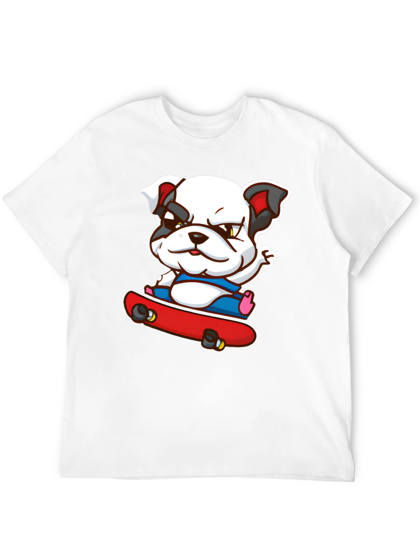 Bulldog Skateboarder Graphic Tee