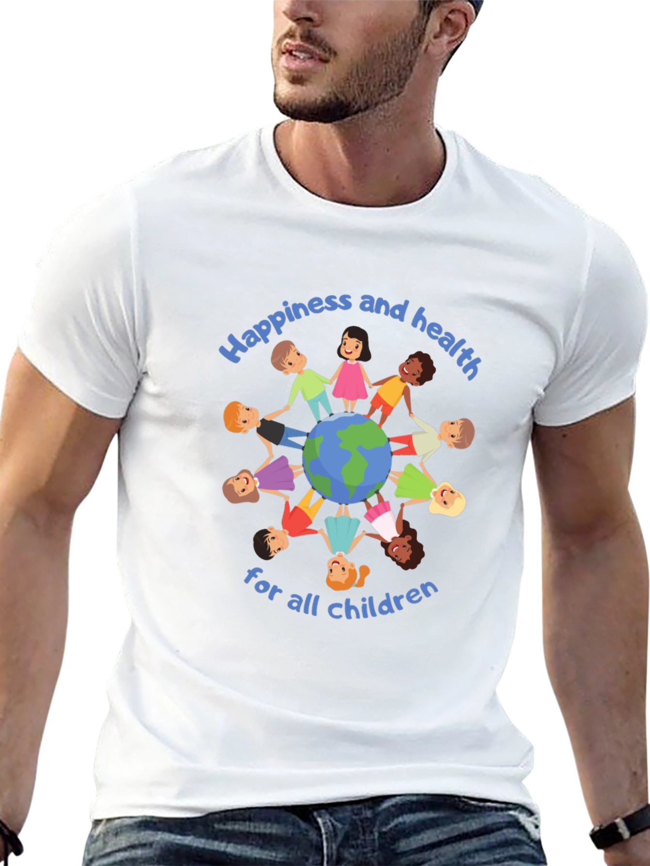 Happiness and Health Childrens Globe T-Shirt