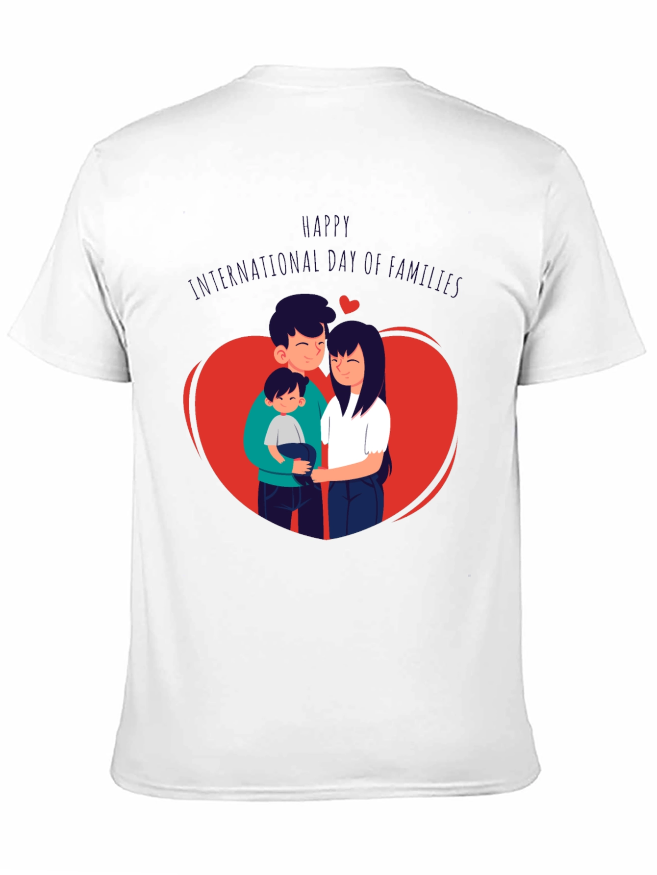 Family Love Graphic Tee - Black Cotton Comfort