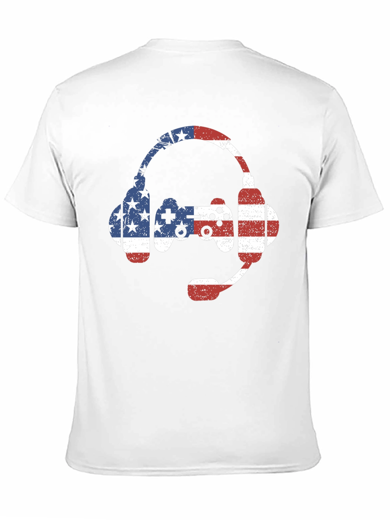American Flag Gamer T-Shirt - Patriotic Gaming Tee