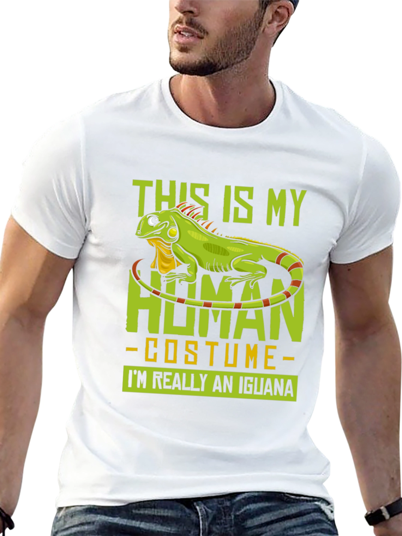 Iguana Human Costume Funny Graphic T-Shirt