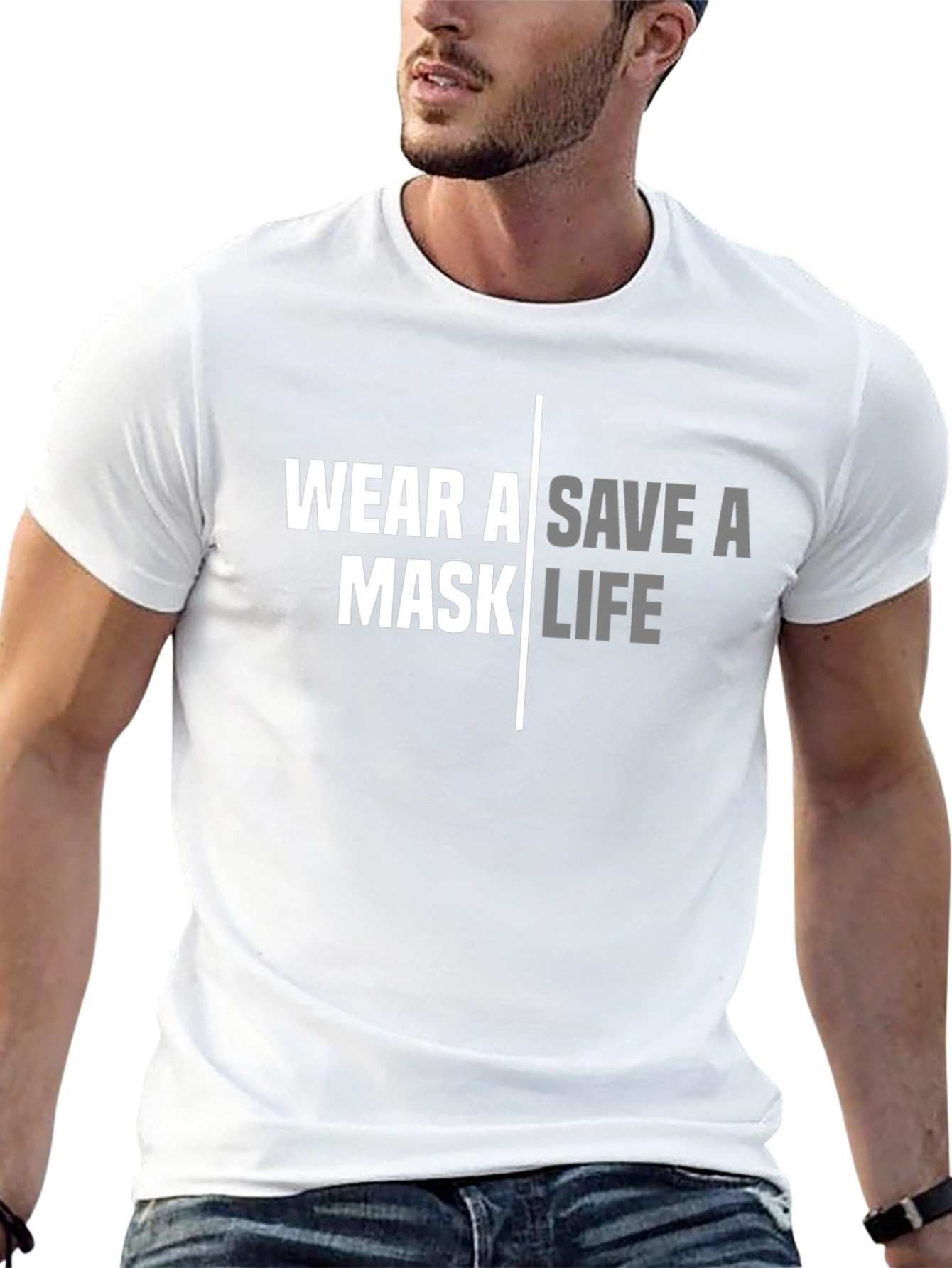 Wear A Mask Save A Life Black T-Shirt