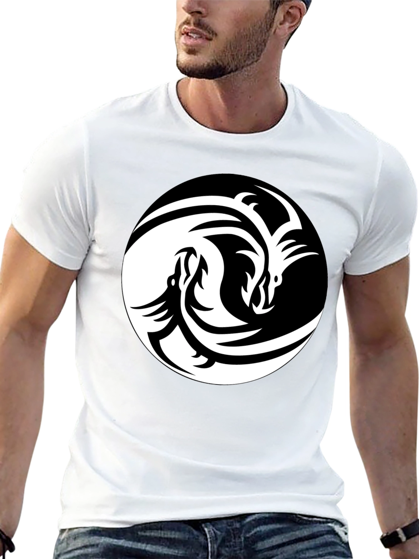 Yin Yang Dragon Graphic Tee