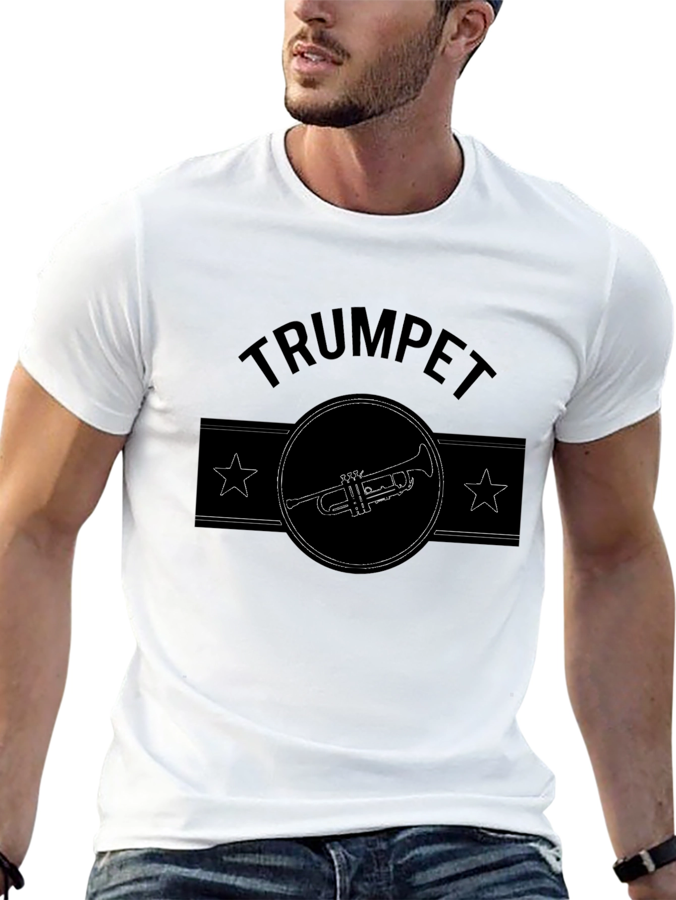 Trumpet Graphic Black T-Shirt