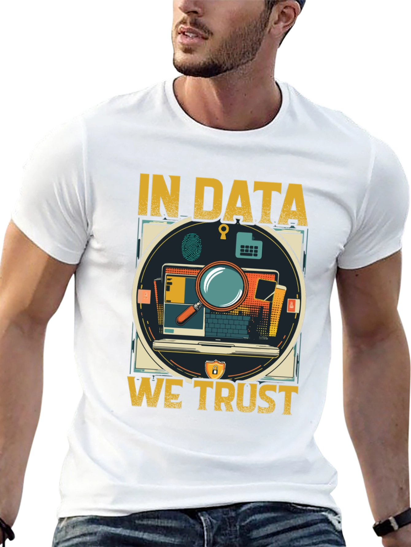 In Data We Trust Graphic Tee - Black