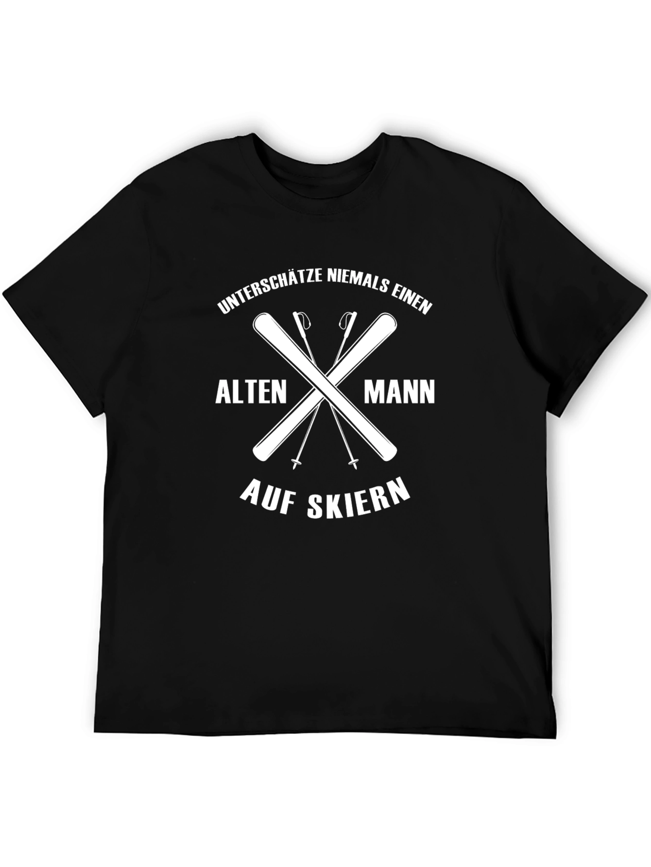 Skiing Old Man T-Shirt - Untershatze Niemals Einen
