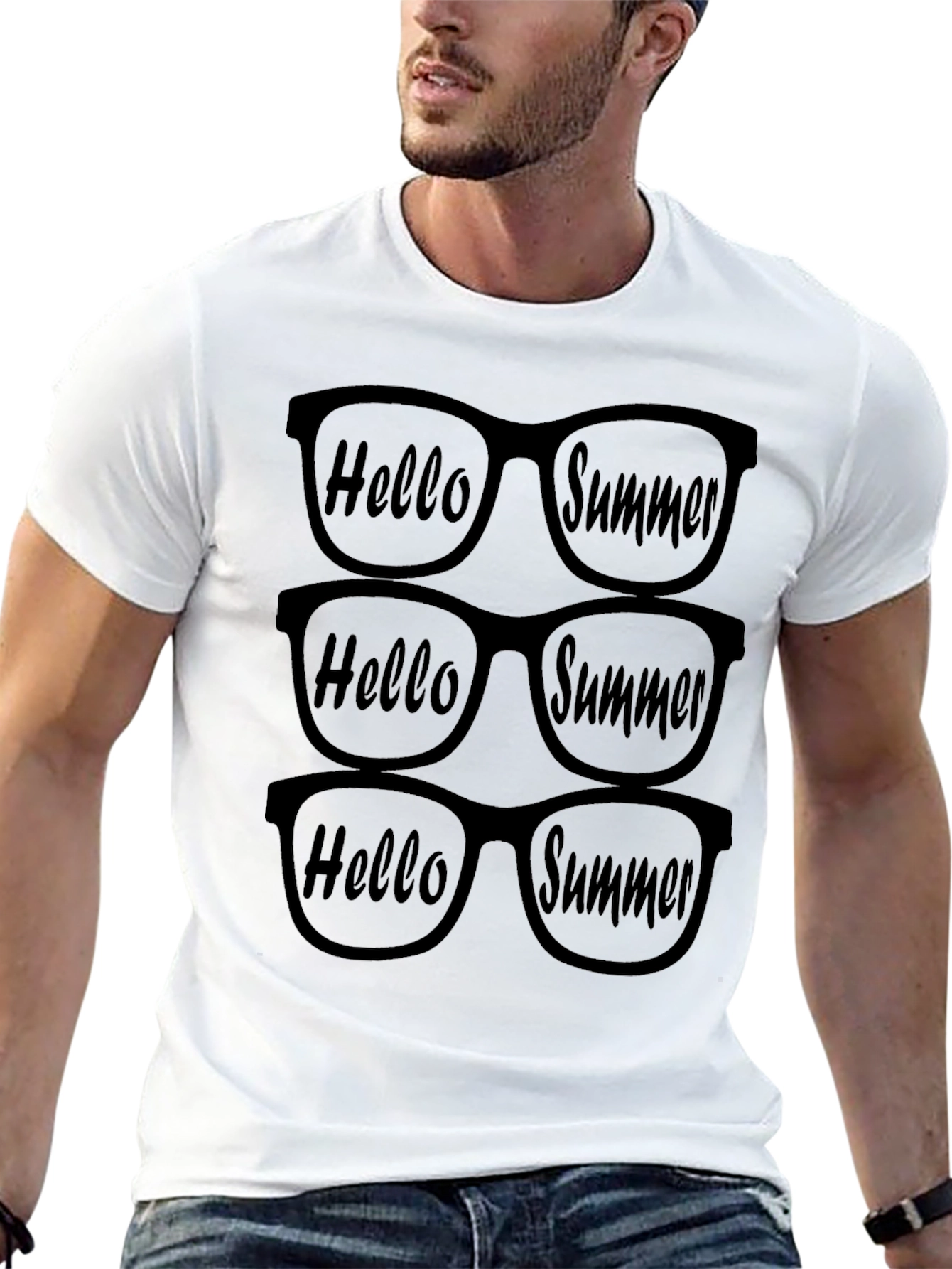 Hello Summer T-Shirt Sunglasses Graphic