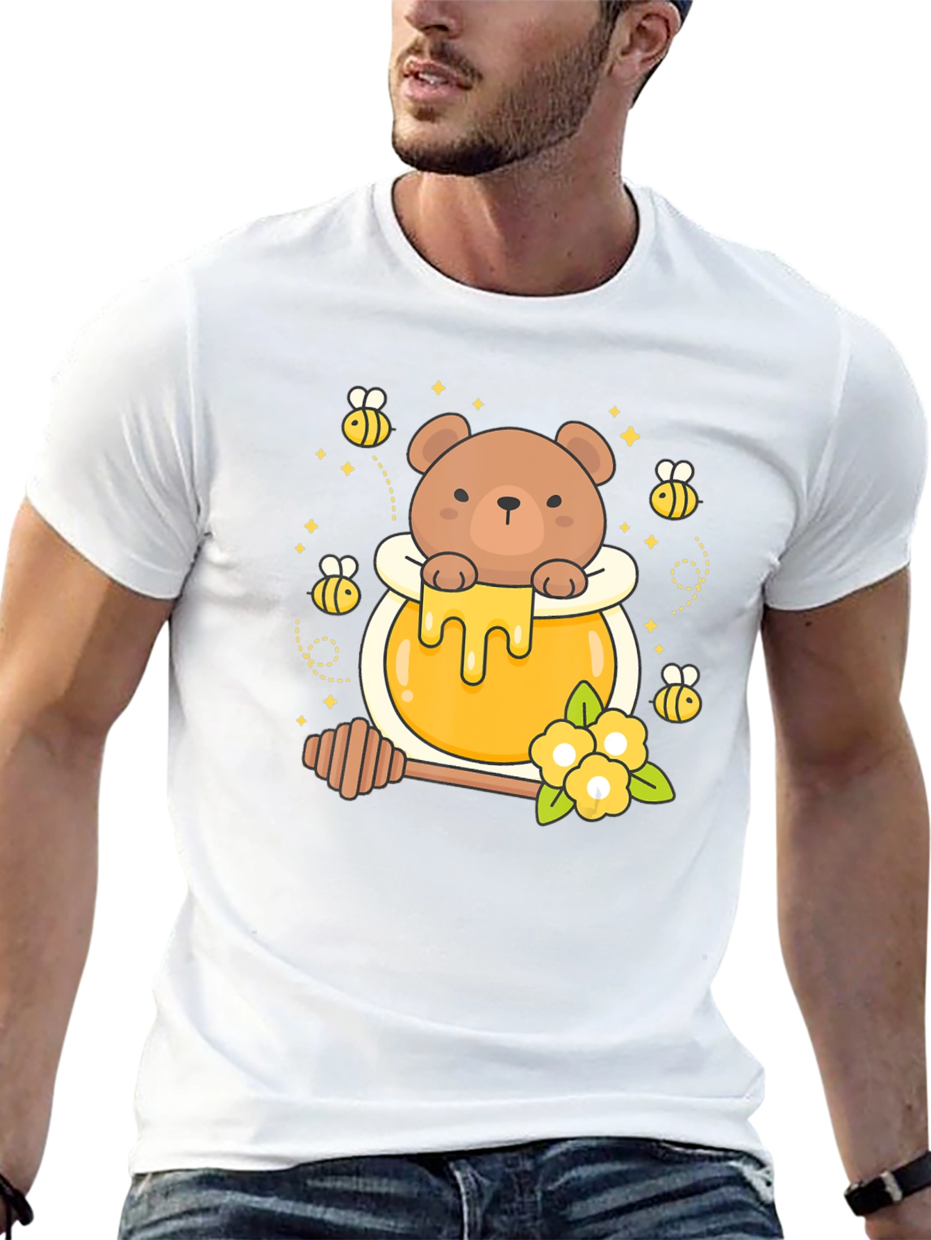 Honey Bear T-Shirt Cute Cartoon Style