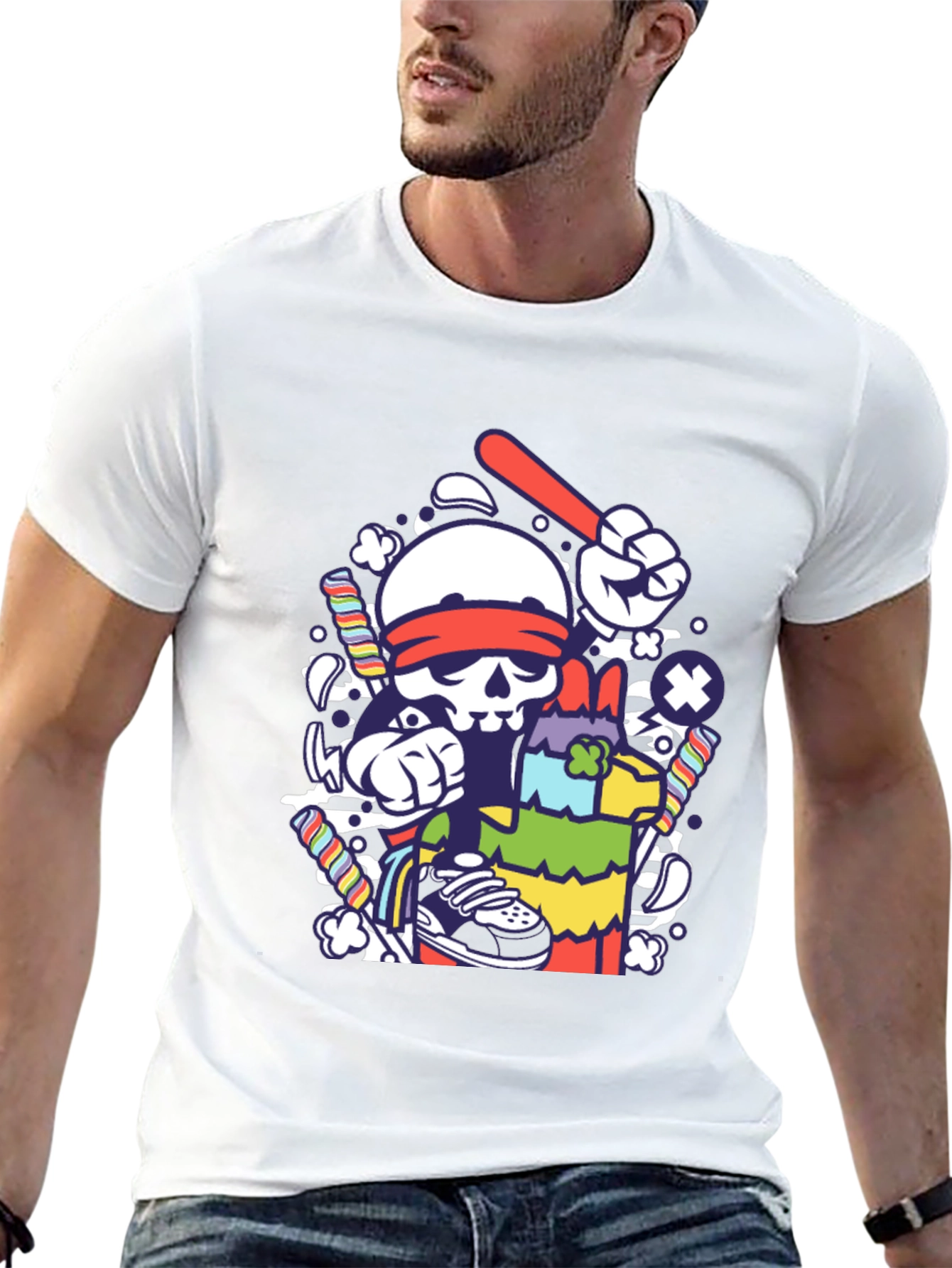 Skull Pinata T-Shirt - Mens Graphic Tee