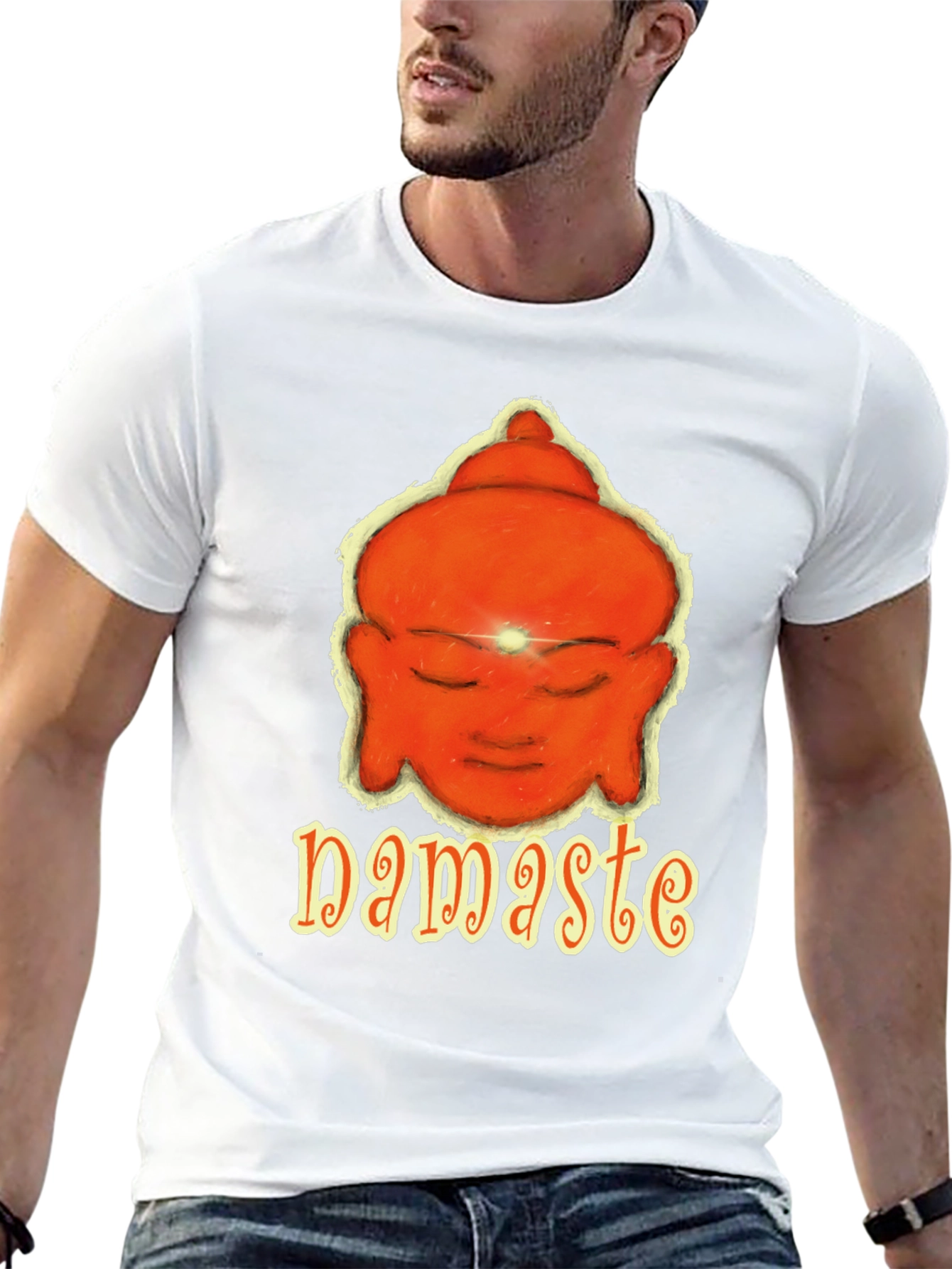 Namaste Buddha Graphic T-Shirt - Spiritual Tee