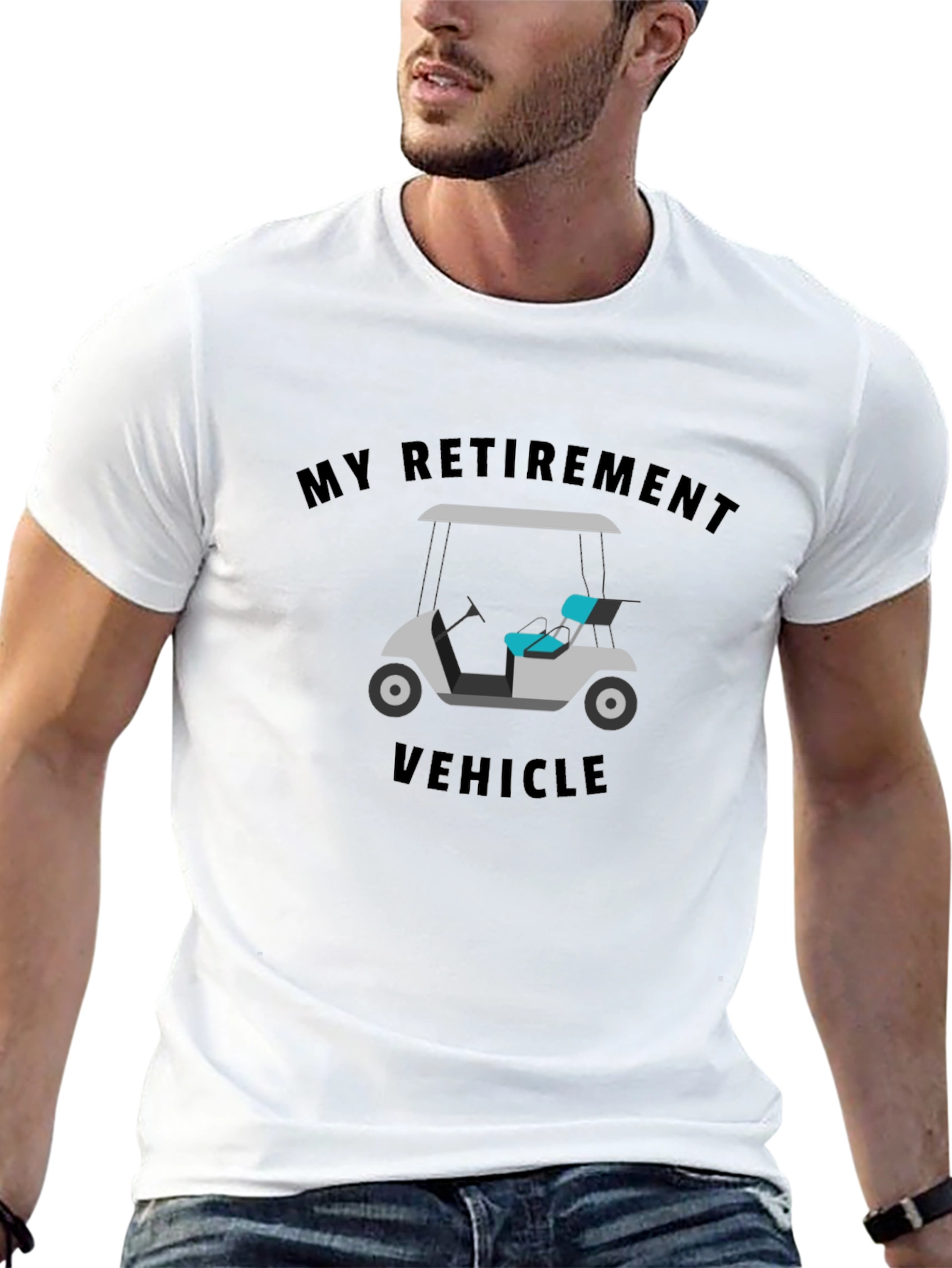 My Retirement Vehicle T-Shirt Funny Golf Cart Tee