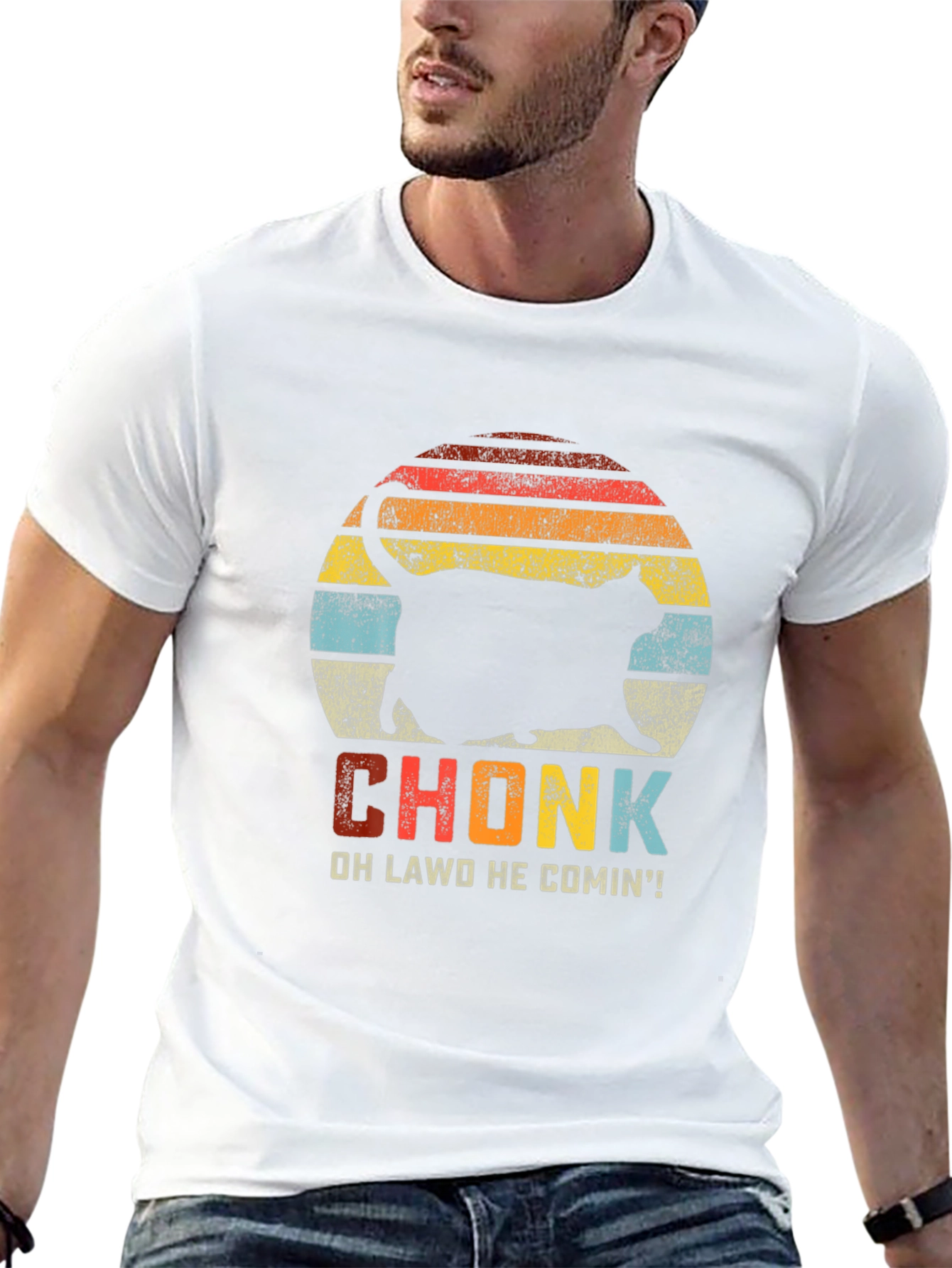 Chonk Cat Retro T-Shirt