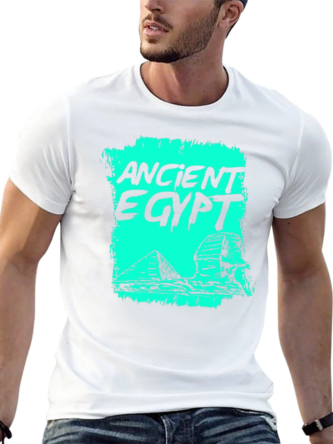 Ancient Egypt Graphic Tee - Black Cotton T-Shirt