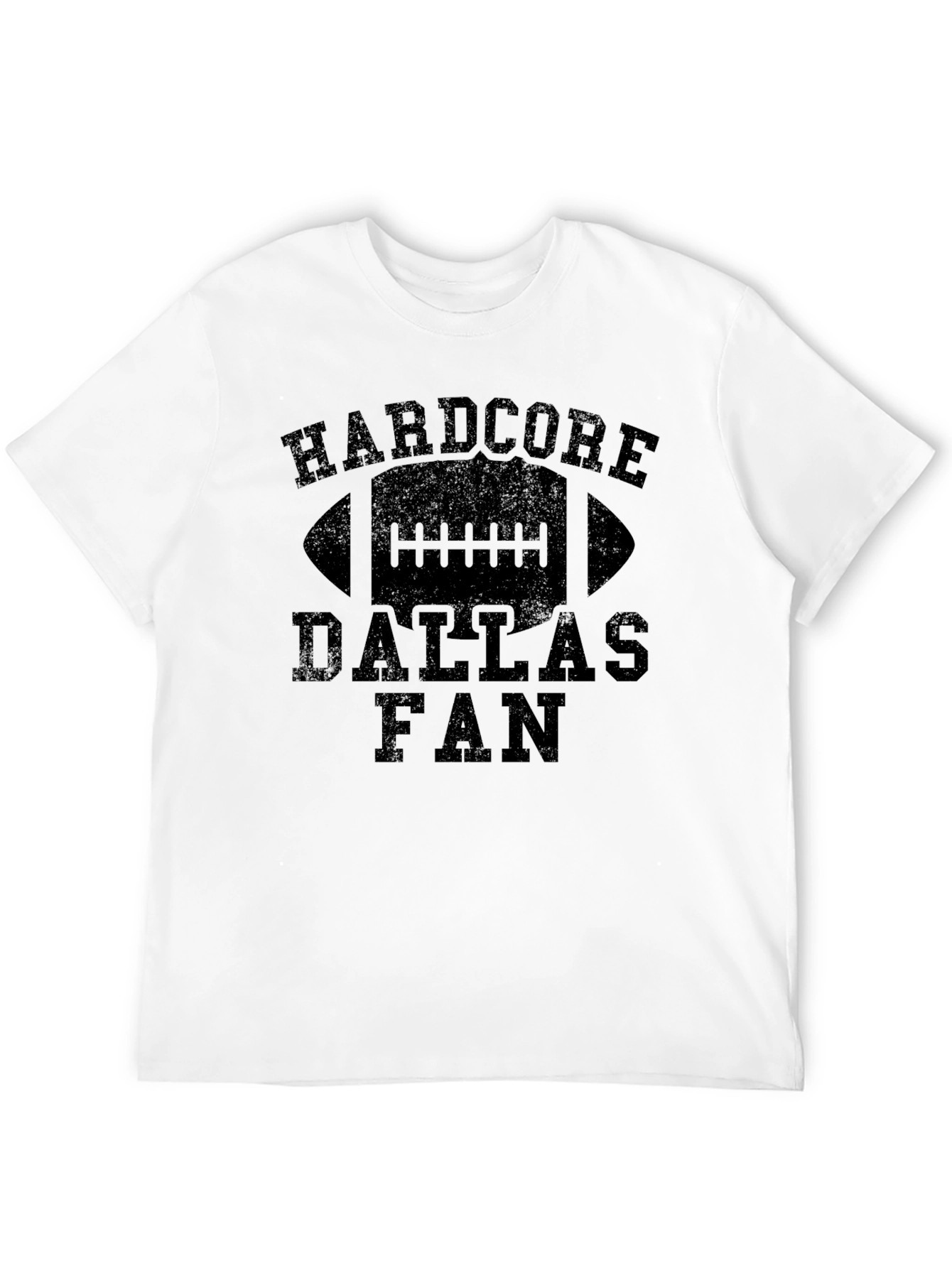 Hardcore Dallas Fan Football T-Shirt