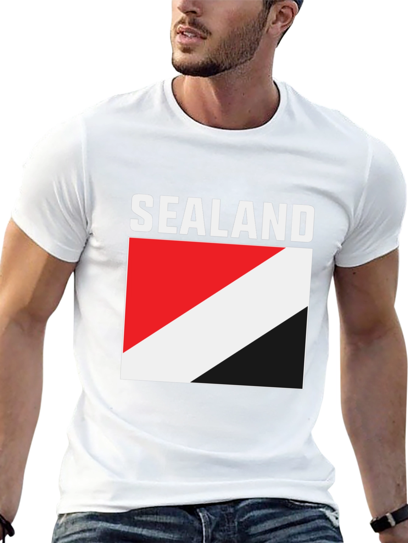 Principality of Sealand Flag T-Shirt - Black