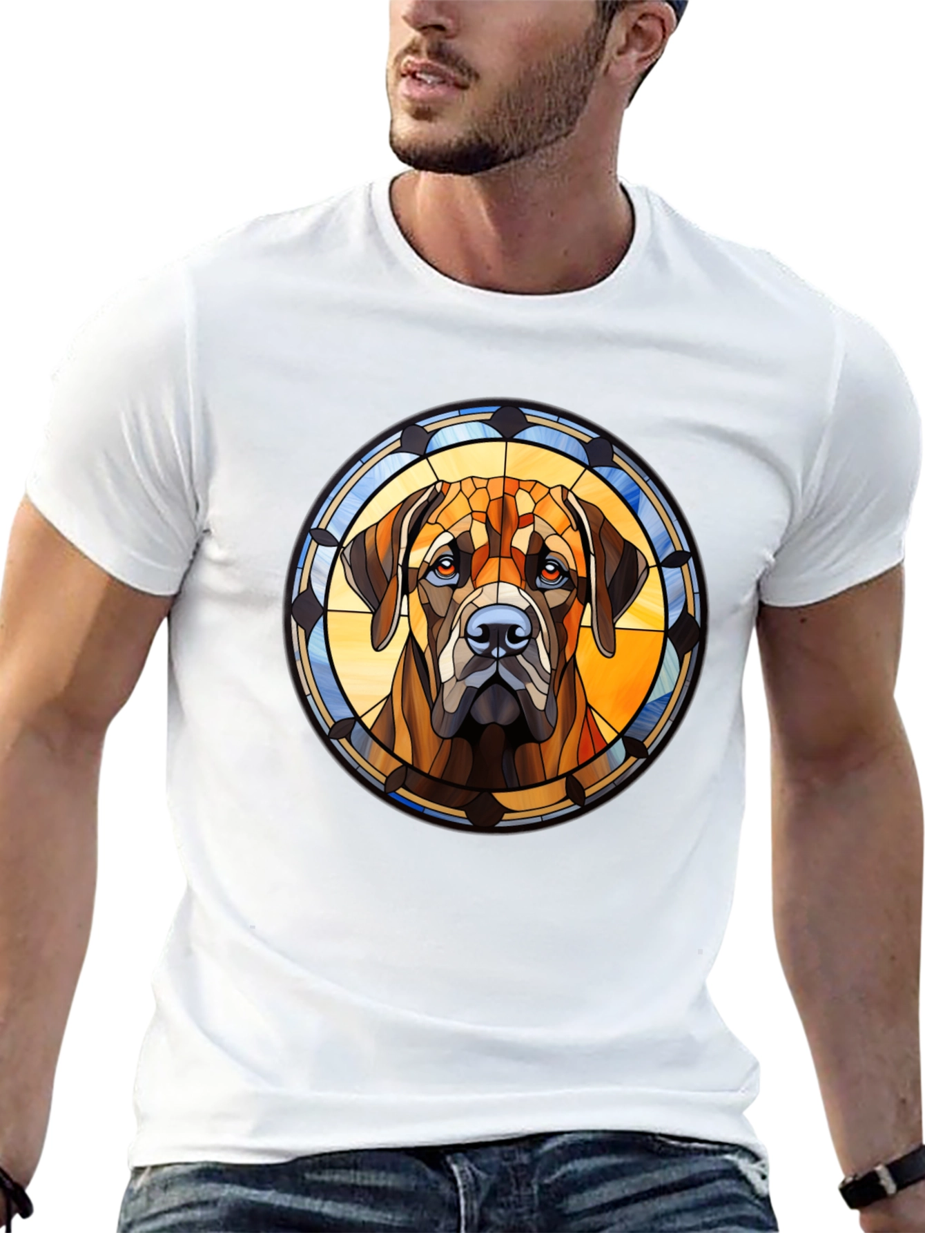 Stained Glass Dog Breed T-Shirt