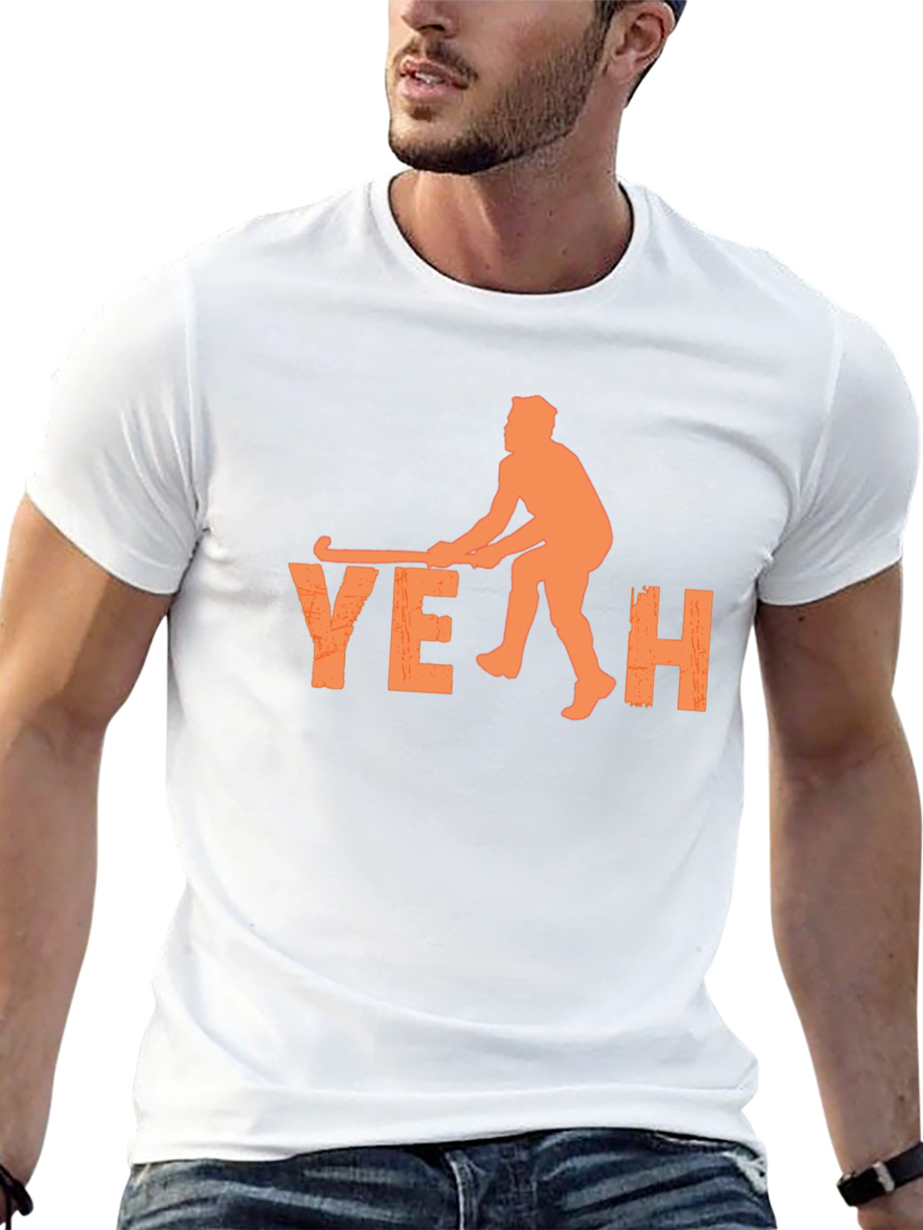 YEAH Hockey Player Graphic T-Shirt