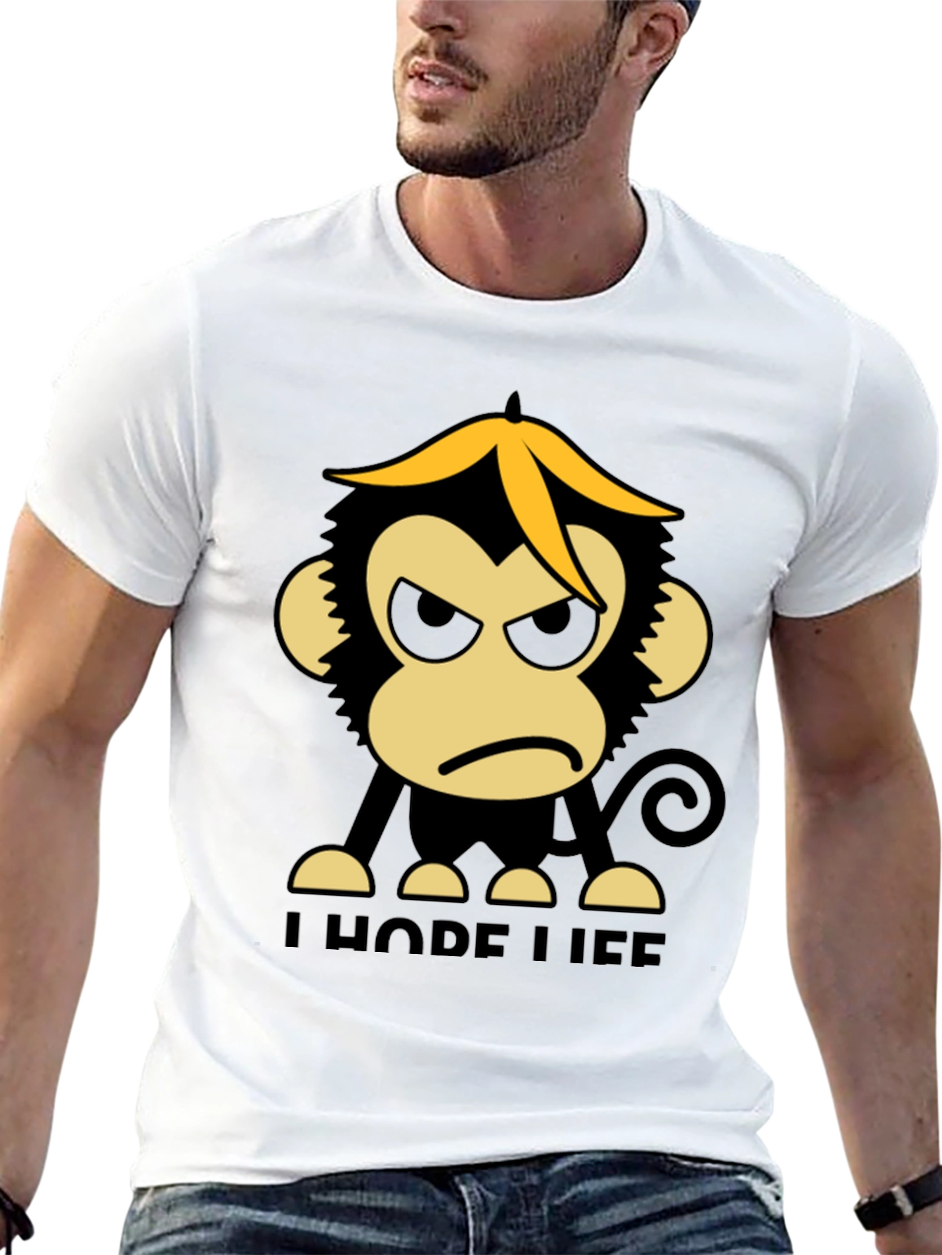 Funny Angry Monkey Graphic T-Shirt