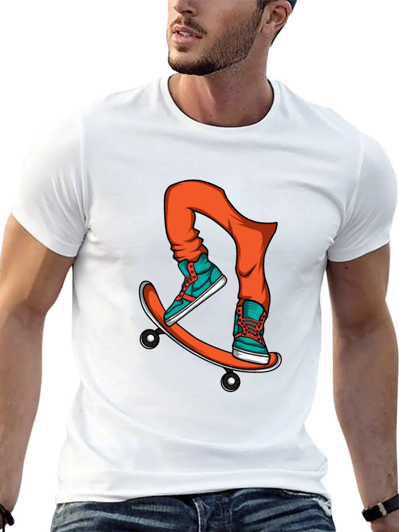 Skateboarding Graphic Tee - Cool Casual Wear