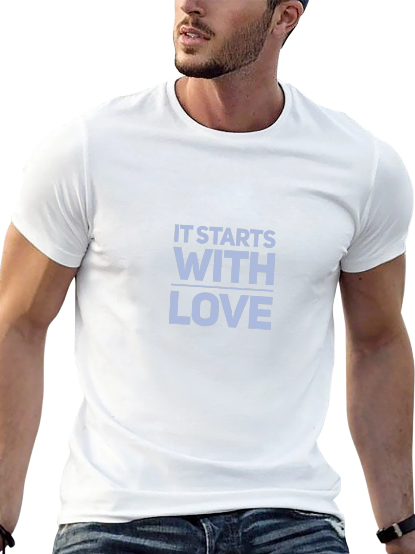 It Starts With Love - Graphic Print Tee