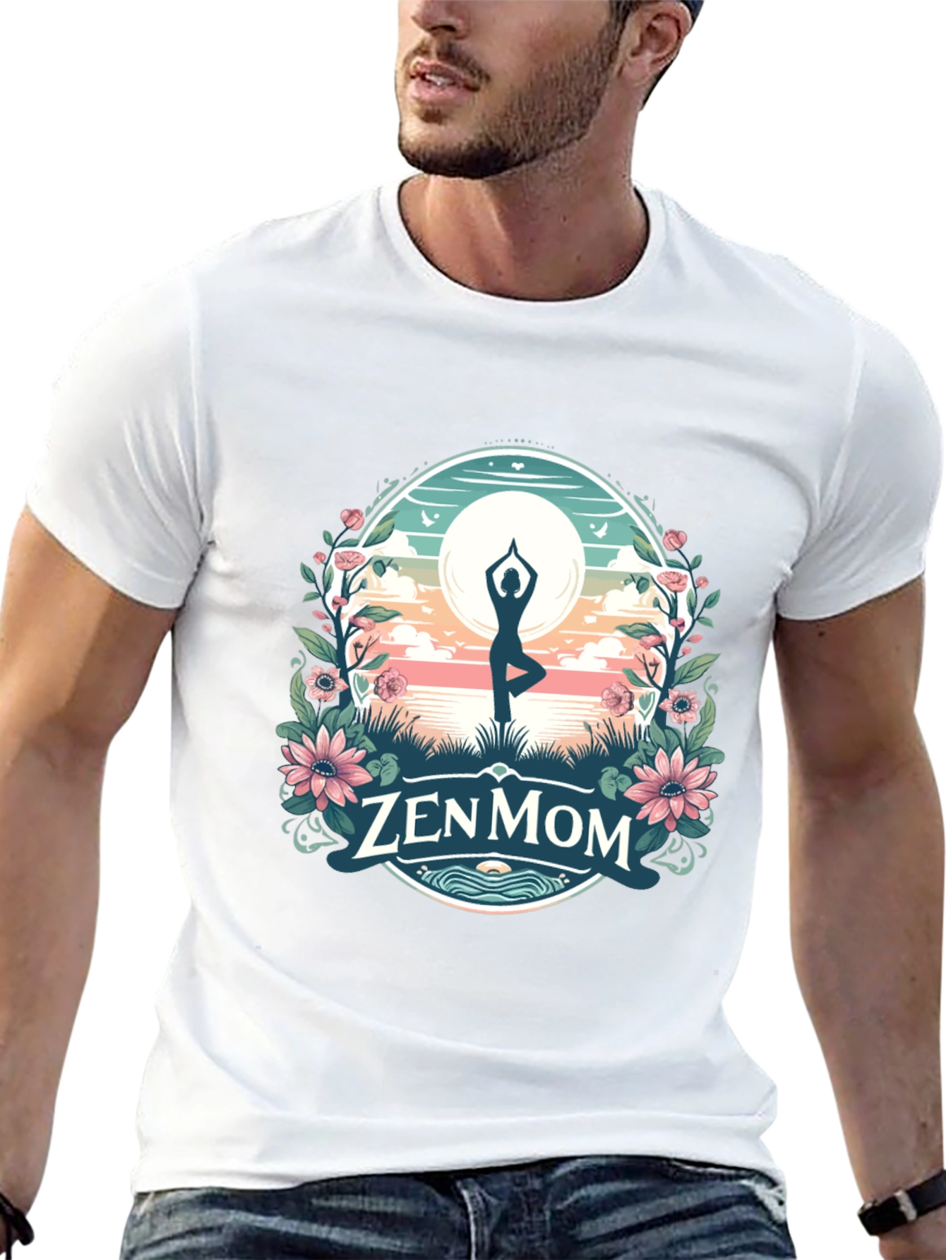 Zen Mom Yoga T-Shirt: Peaceful Relaxation Tee