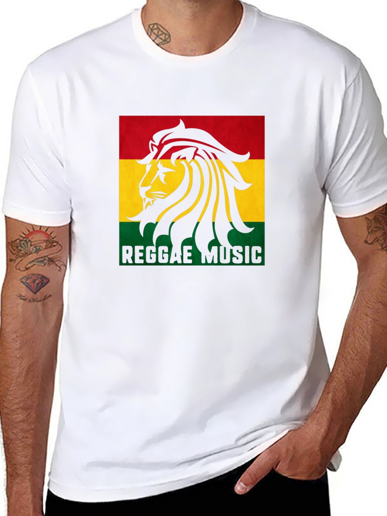 Reggae Music Lion Graphic T-Shirt