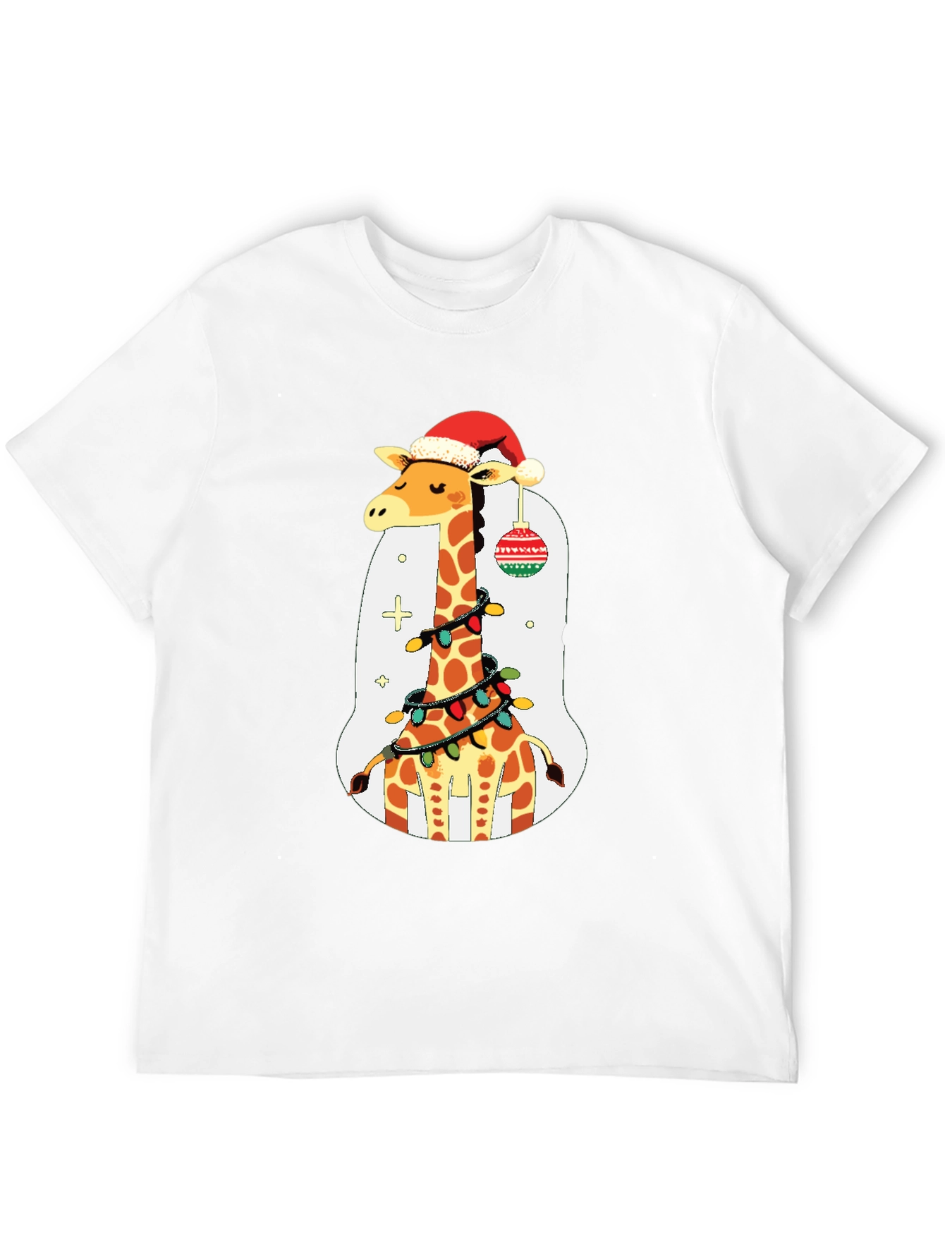 Festive Giraffe Christmas T-Shirt