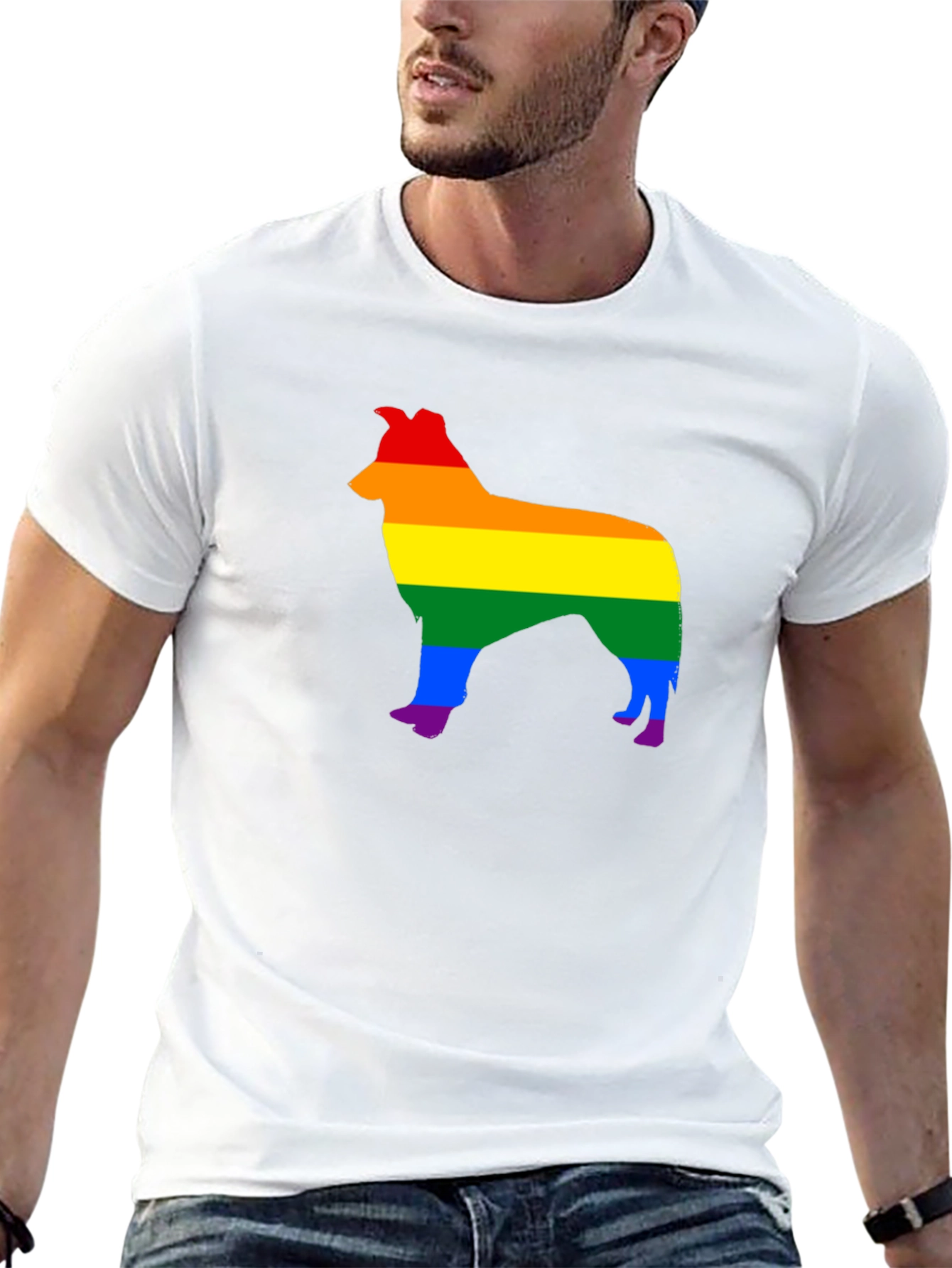 Pride Collie Dog Graphic Tee