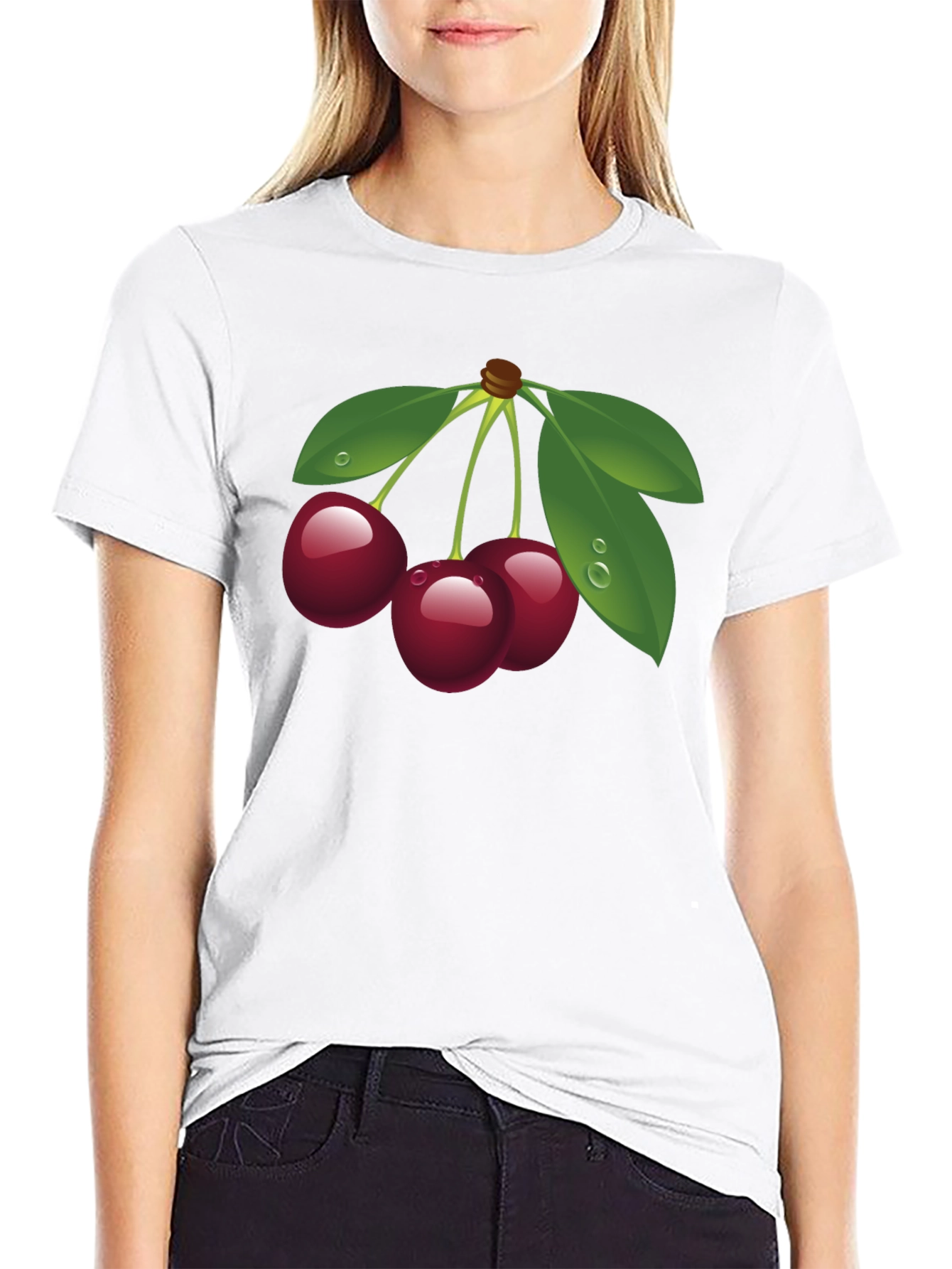 Cherry Graphic Black T-Shirt