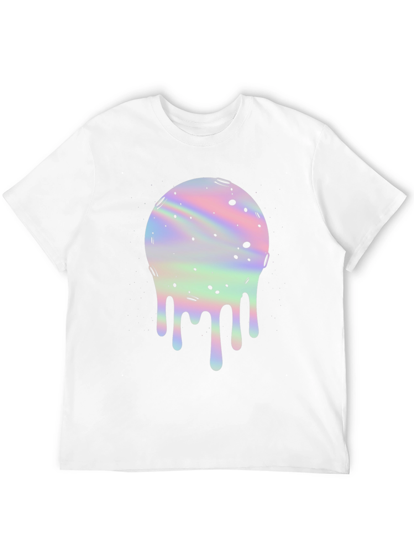 Melting Moon Graphic Tee - Holographic Space Design