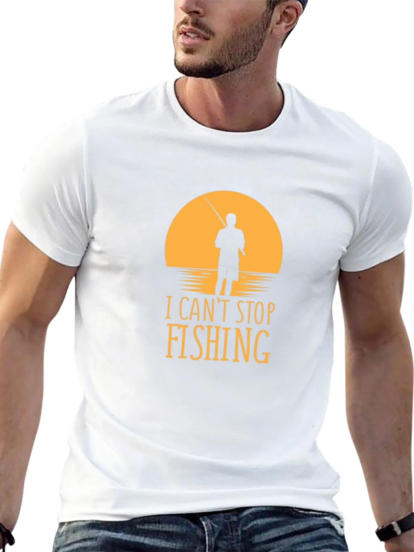 I Cant Stop Fishing T-Shirt - Black