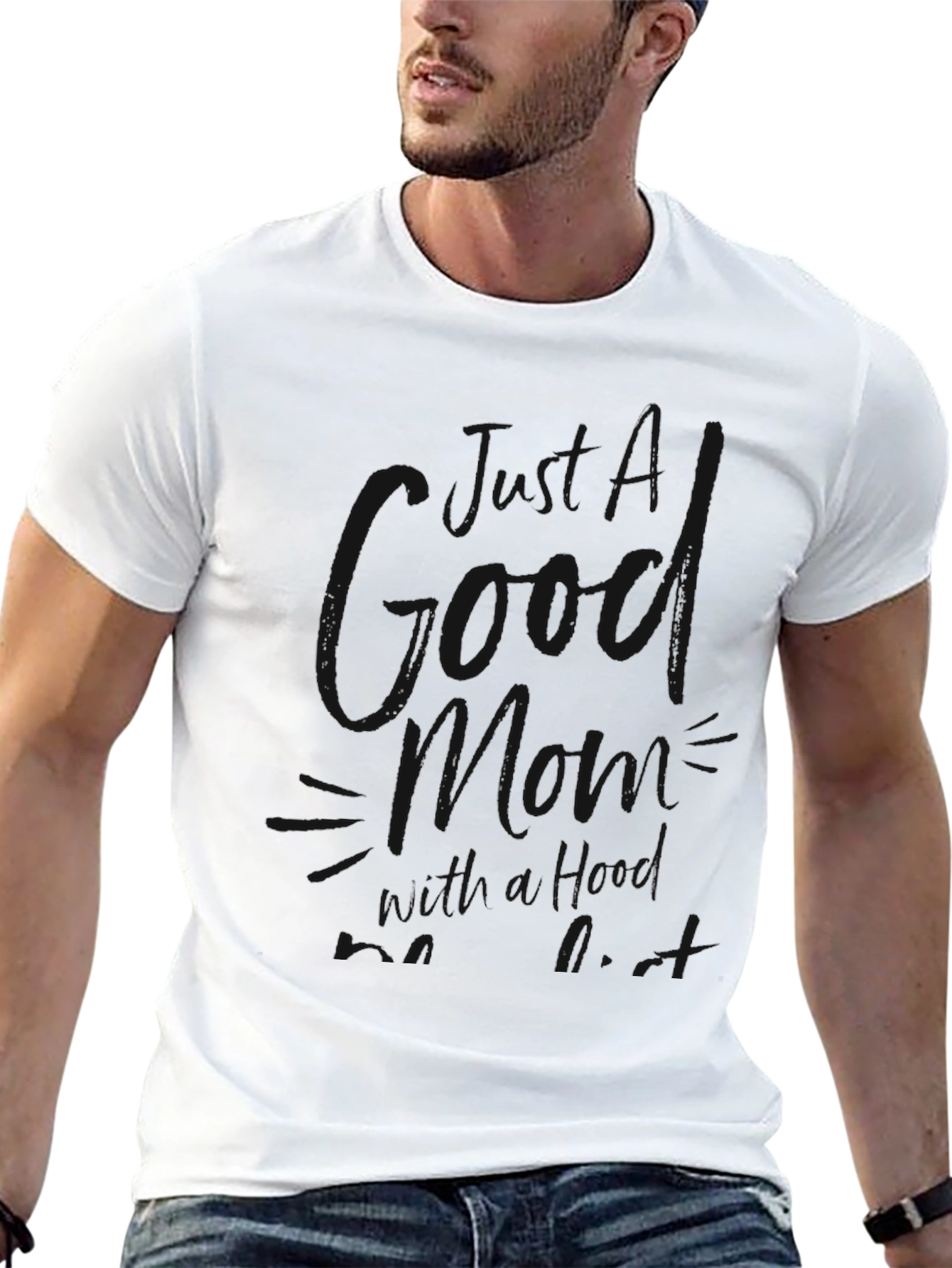 Mens Black Short Sleeve Graphic T-Shirt