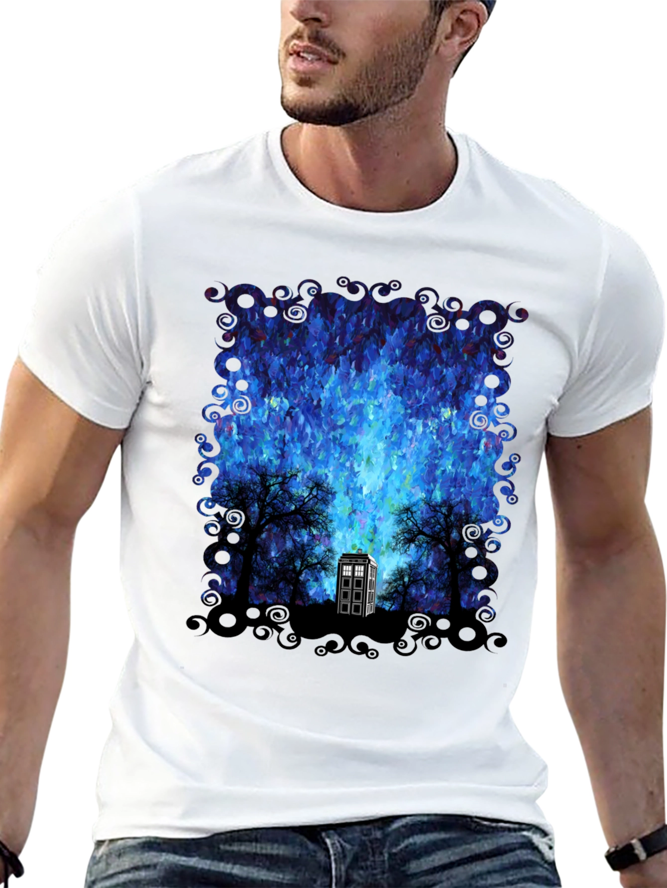 Doctor Who TARDIS Impressionist Mens Graphic Tee
